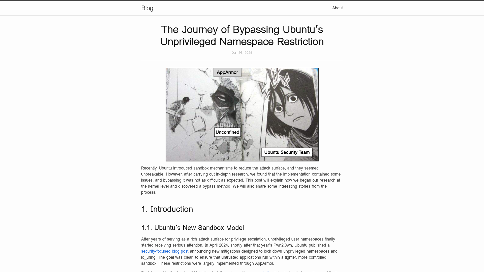The Journey of Bypassing Ubuntu’s Unprivileged Namespace Restriction | Blog