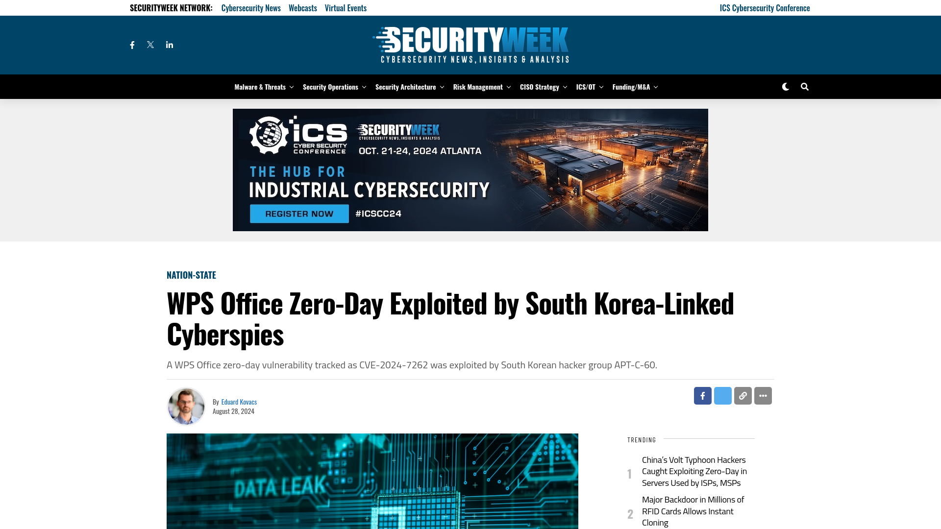 WPS Office Zero-Day Exploited by South Korea-Linked Cyberspies - SecurityWeek