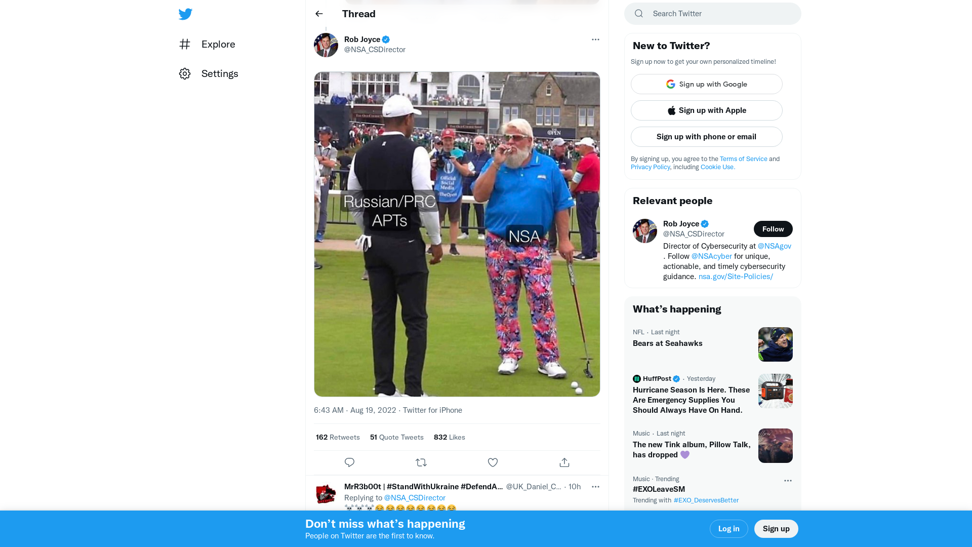 Rob Joyce on Twitter: "https://t.co/0EUokRZZSe" / Twitter