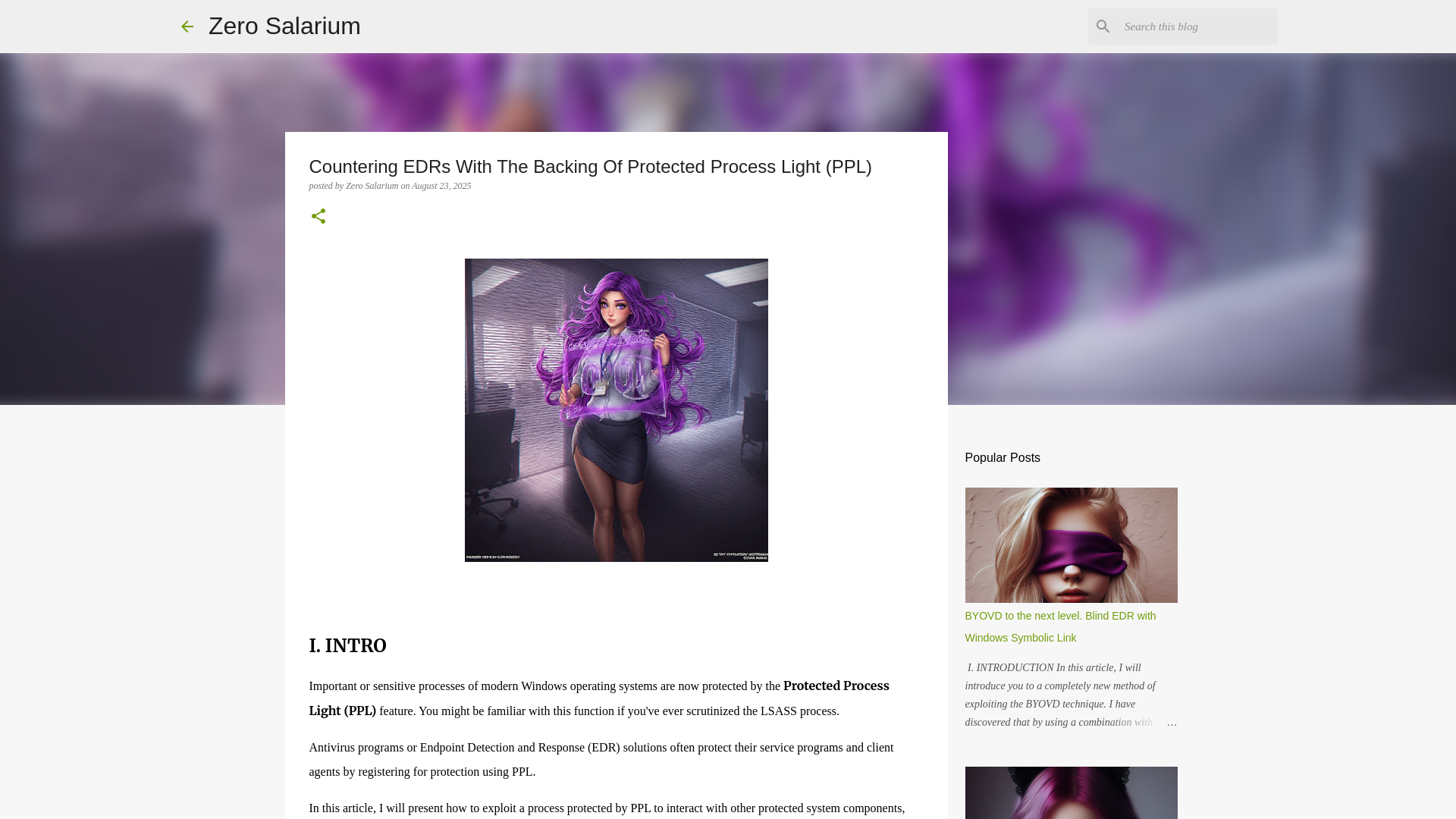 Countering EDRs With The Backing Of Protected Process Light (PPL)