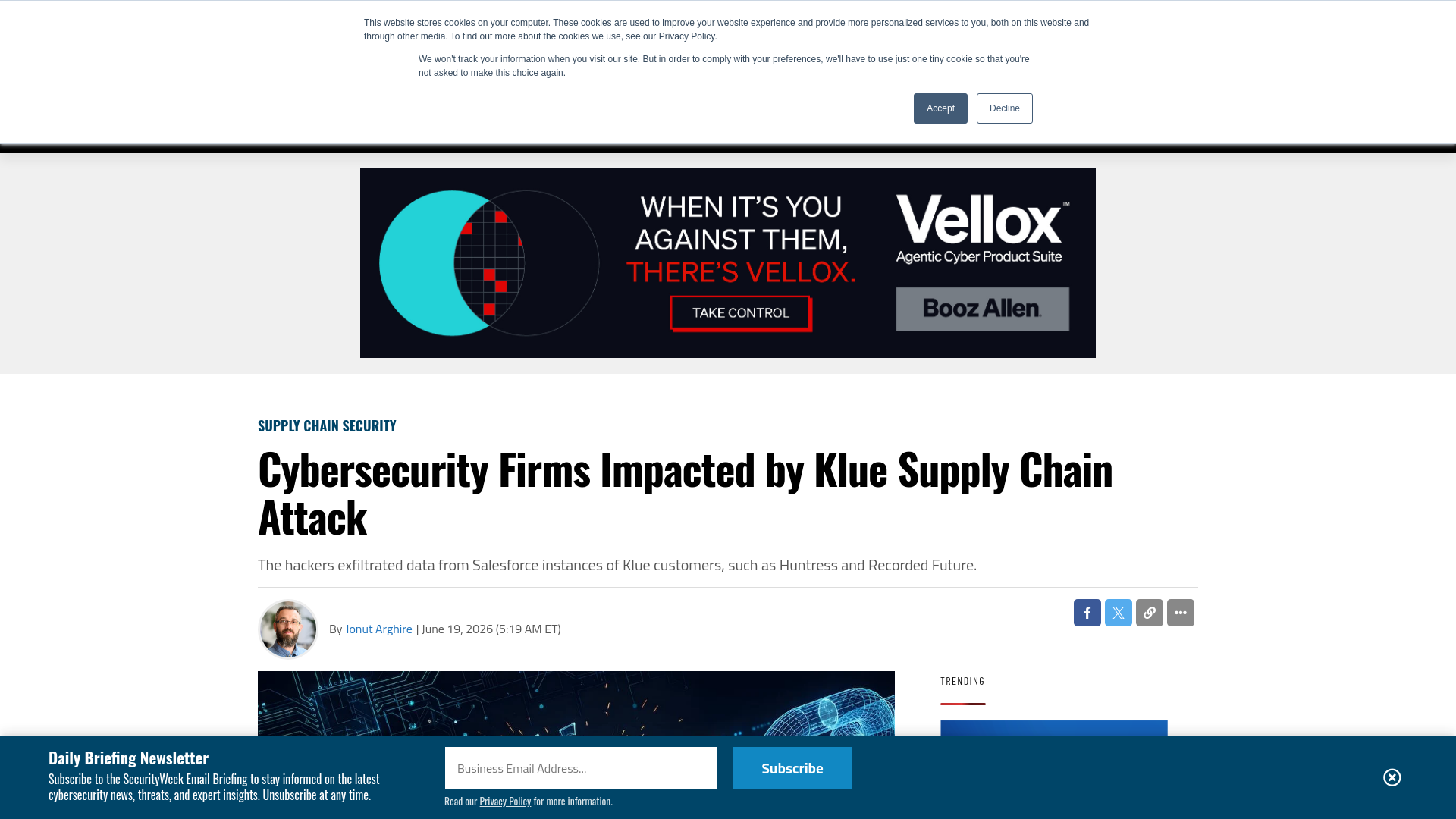 Cybersecurity Firms Impacted by Klue Supply Chain Attack - SecurityWeek