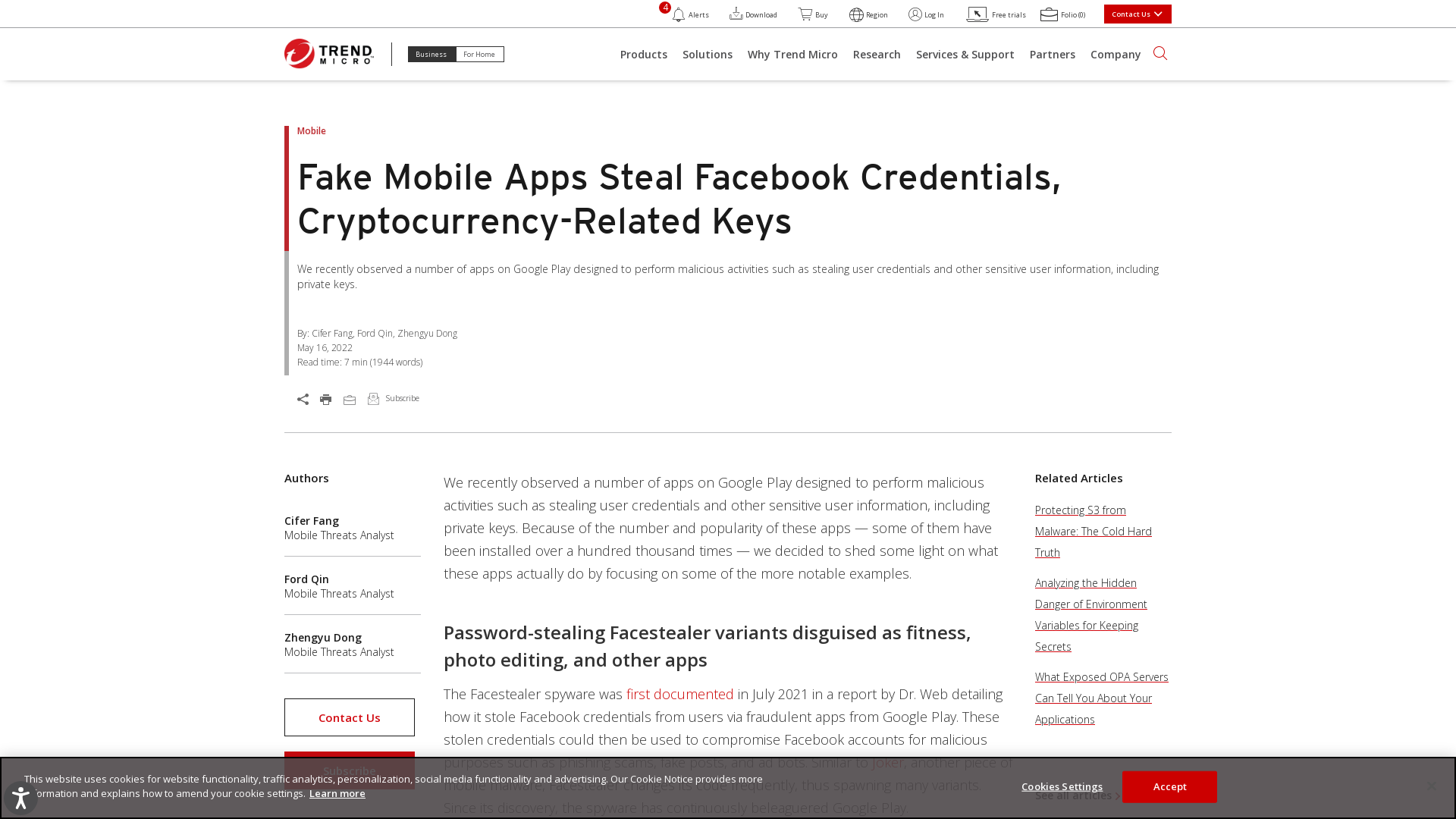 Fake Mobile Apps Steal Facebook Credentials, Cryptocurrency-Related Keys