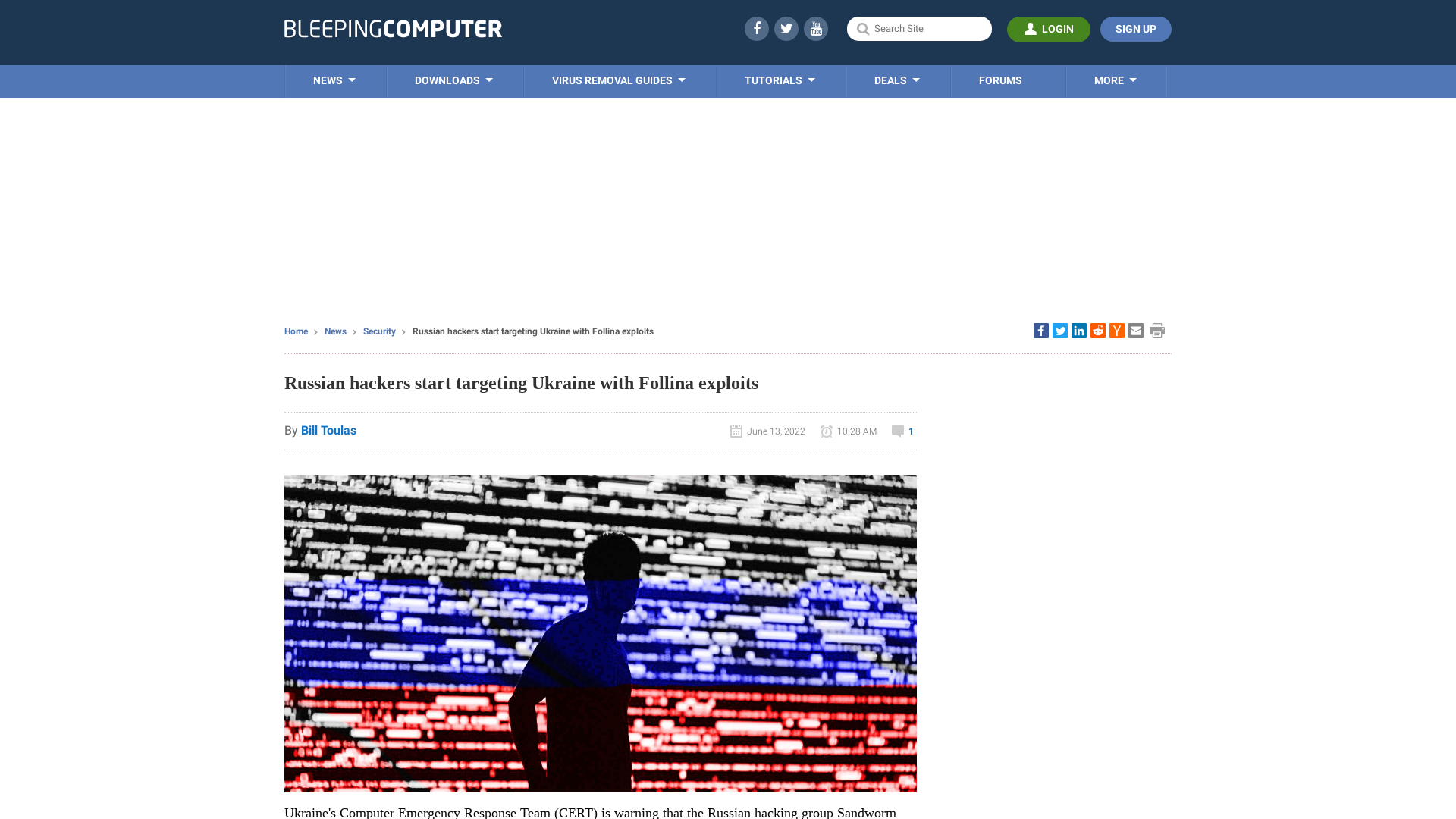 Russian hackers start targeting Ukraine with Follina exploits