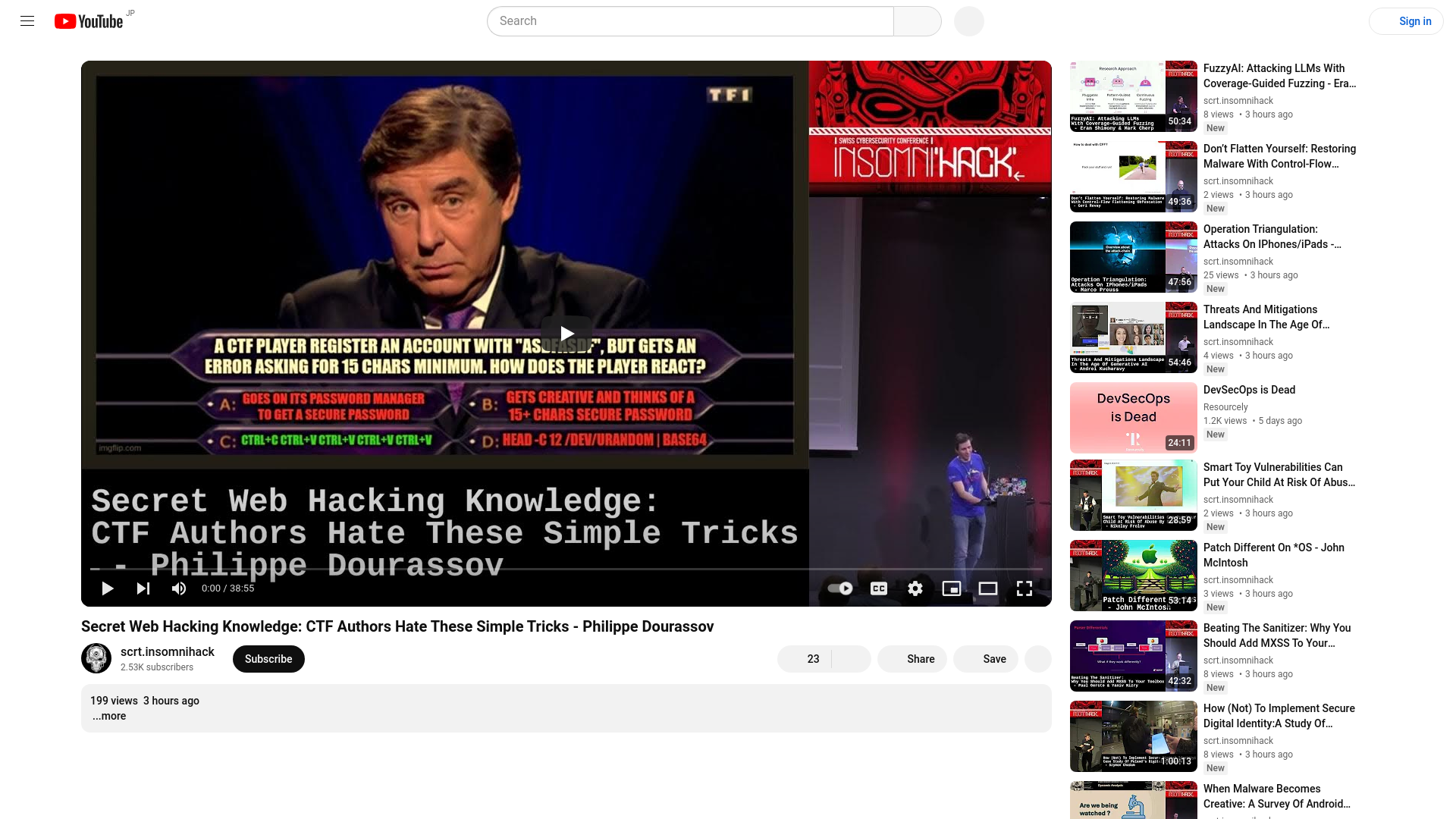 Secret Web Hacking Knowledge: CTF Authors Hate These Simple Tricks - Philippe Dourassov - YouTube