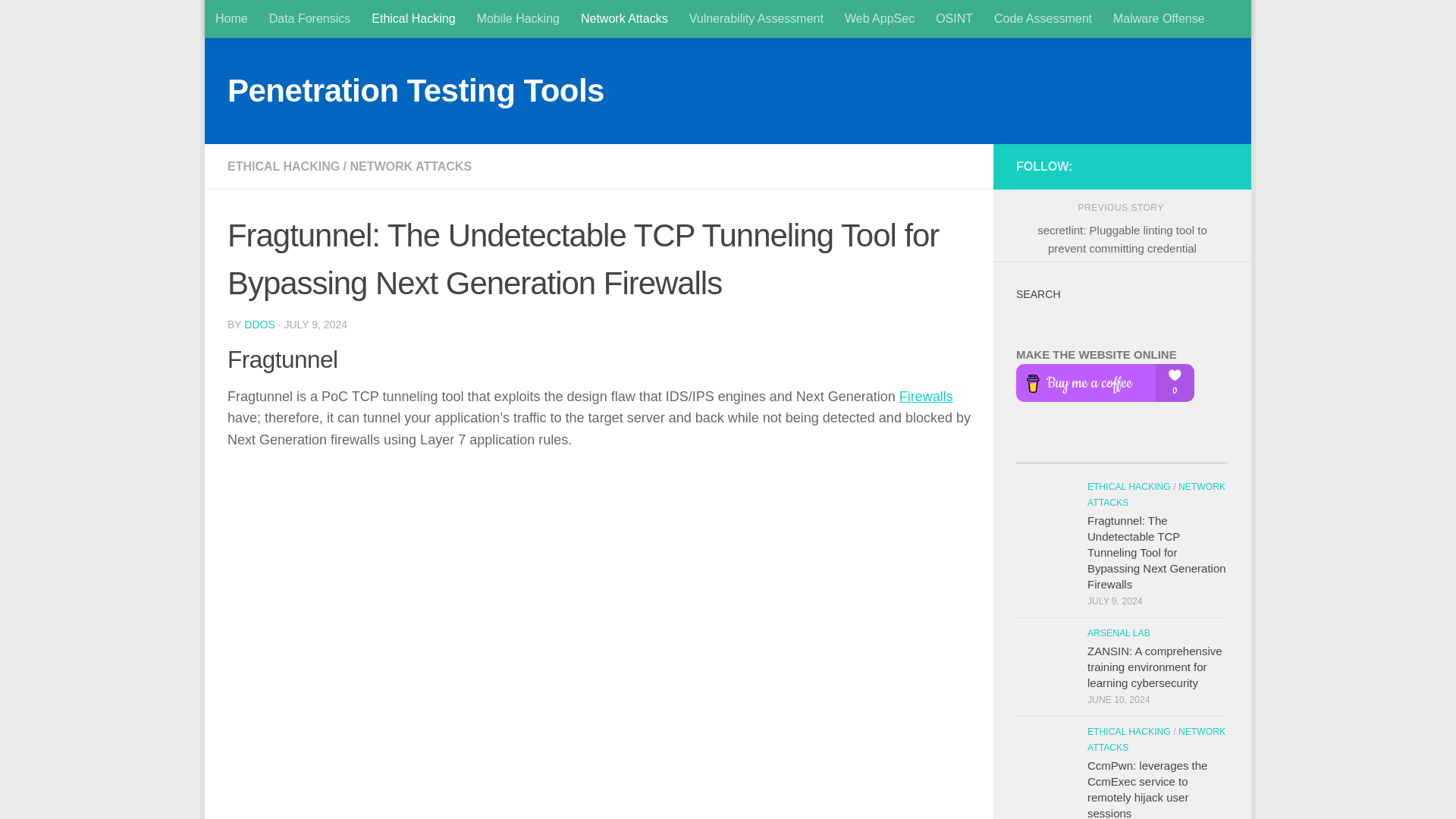 Fragtunnel: The Undetectable TCP Tunneling Tool for Bypassing Next Generation Firewalls