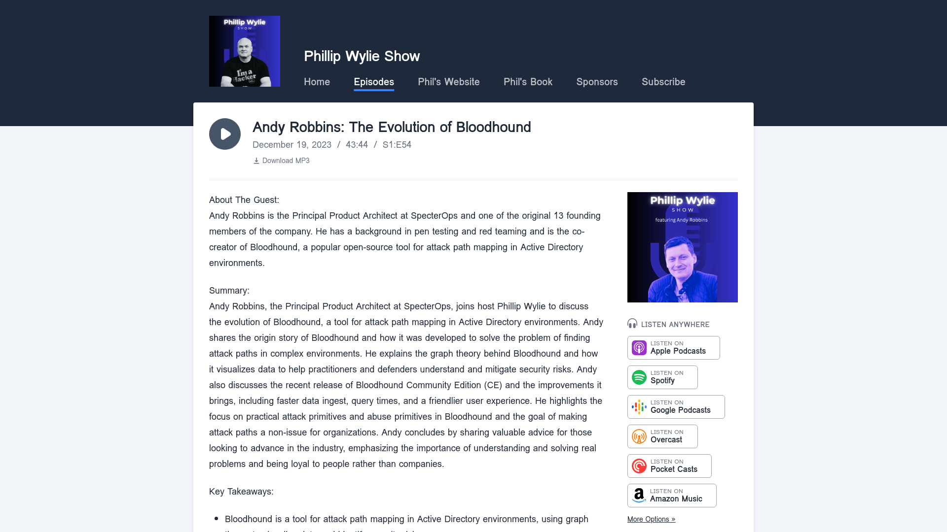 Phillip Wylie Show | Andy Robbins: The Evolution of Bloodhound