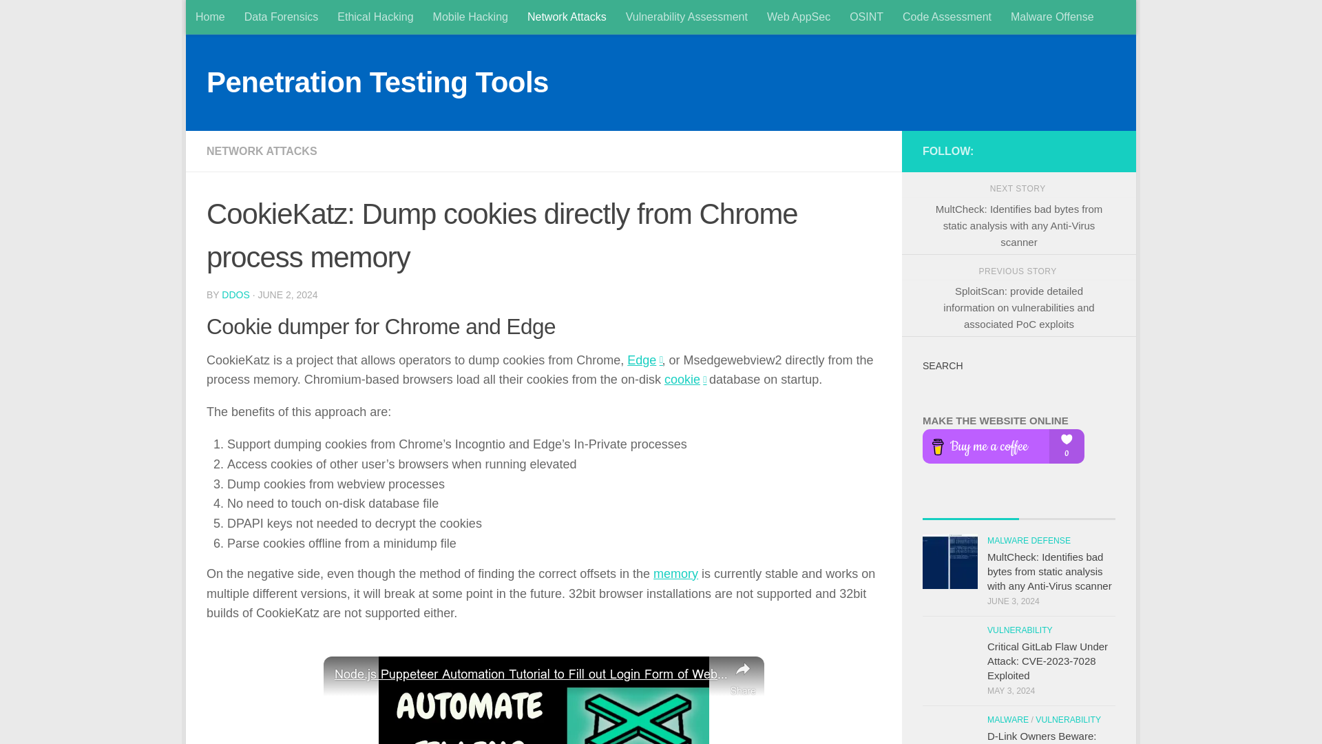 CookieKatz: Dump cookies directly from Chrome process memory