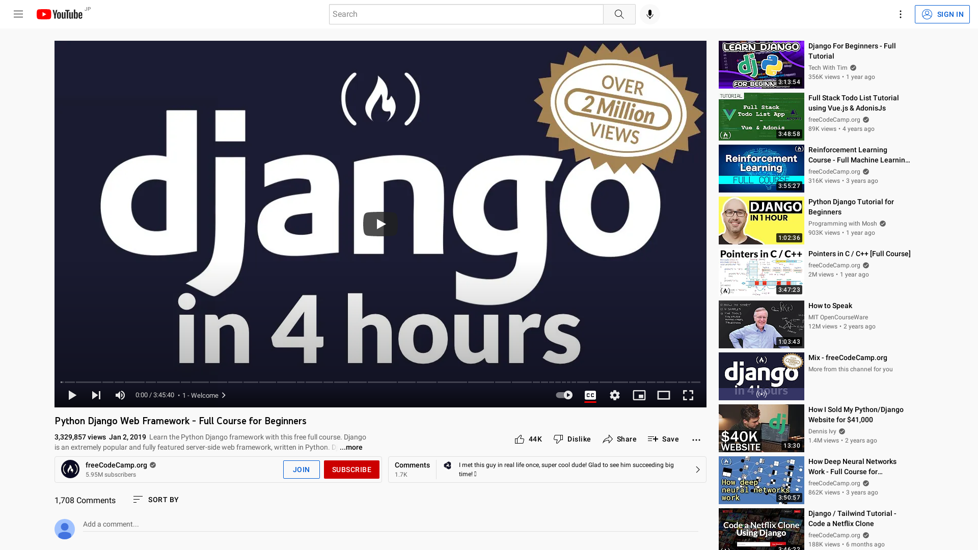 Python Django Web Framework - Full Course for Beginners - YouTube