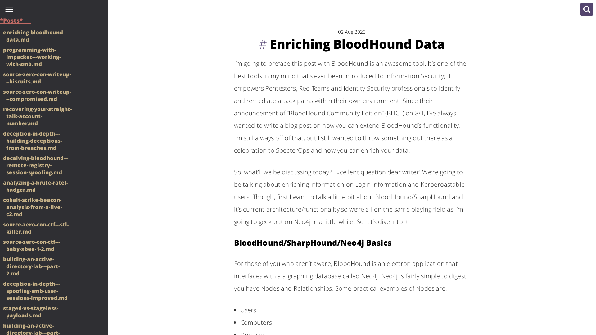 Enriching BloodHound Data