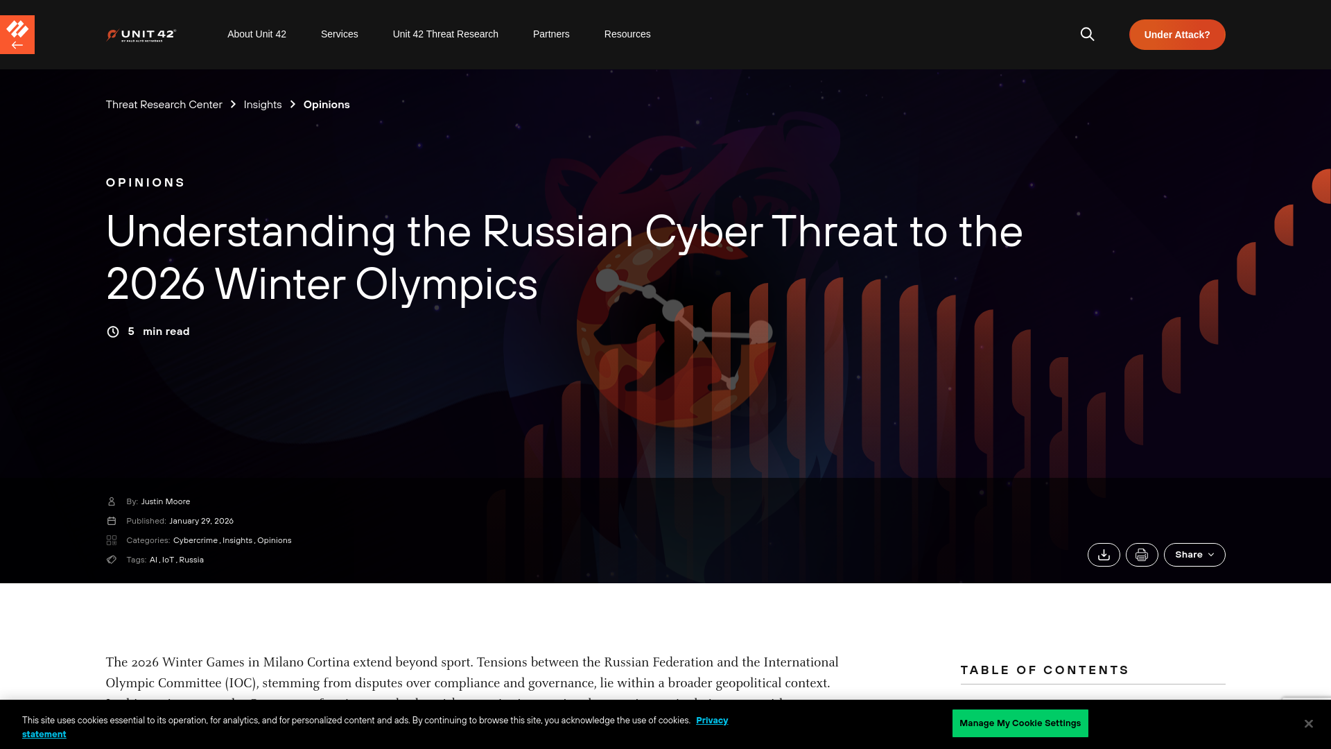Understanding the Russian Cyber Threat to the 2026 Winter Olympics