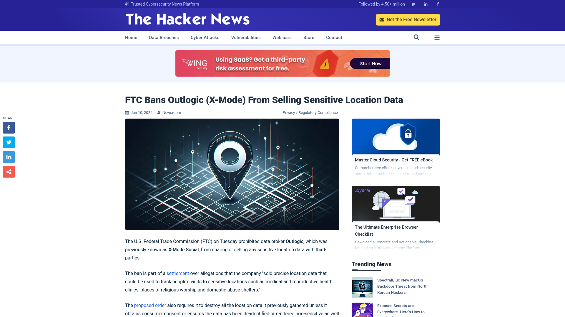 FTC Bans Outlogic (X-Mode) From Selling Sensitive Location Data