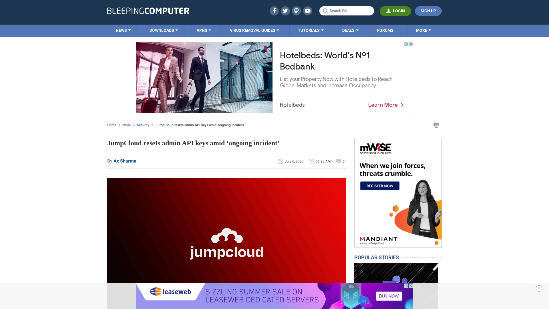 JumpCloud resets admin API keys amid ‘ongoing incident’