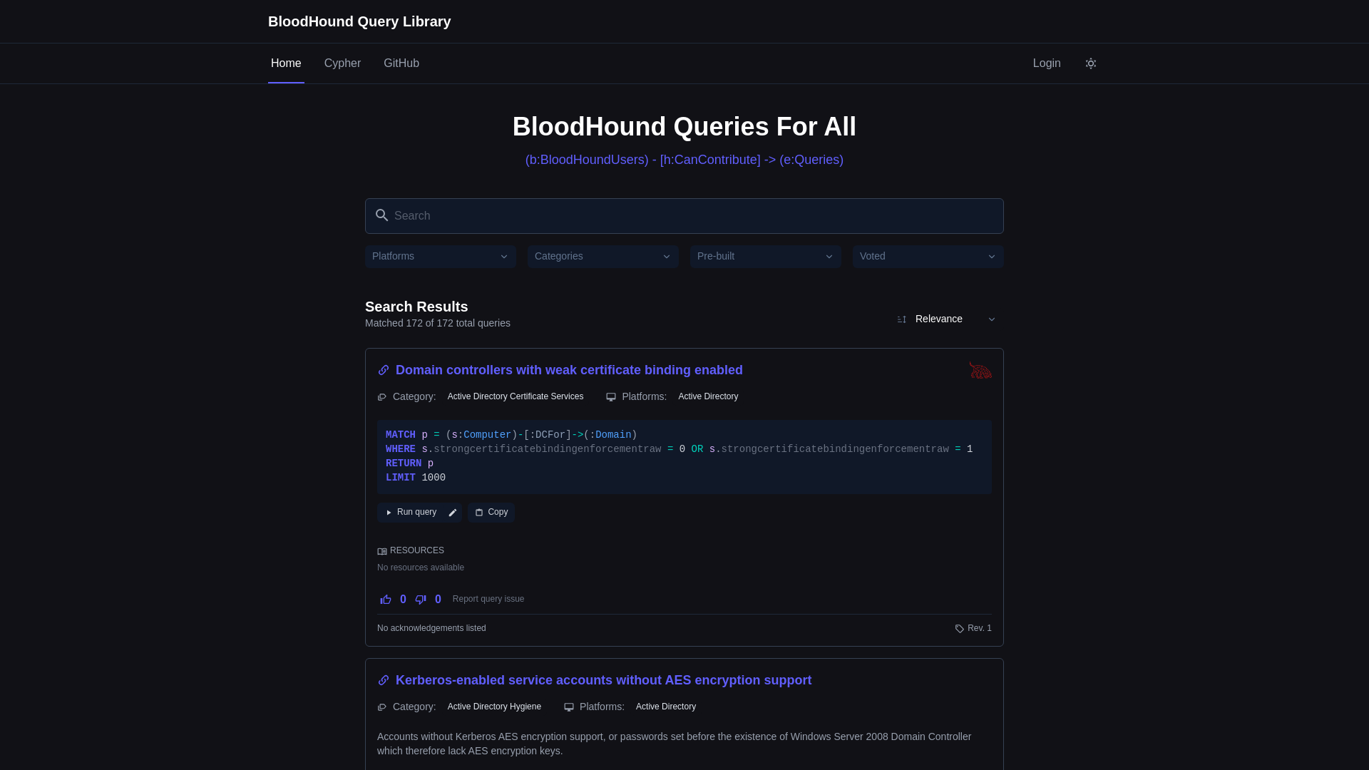 BloodHound Query Library
