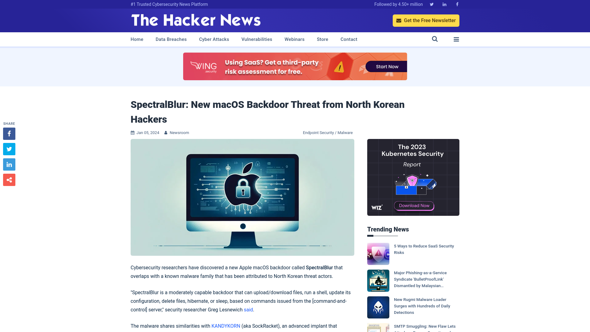 SpectralBlur: New macOS Backdoor Threat from North Korean Hackers