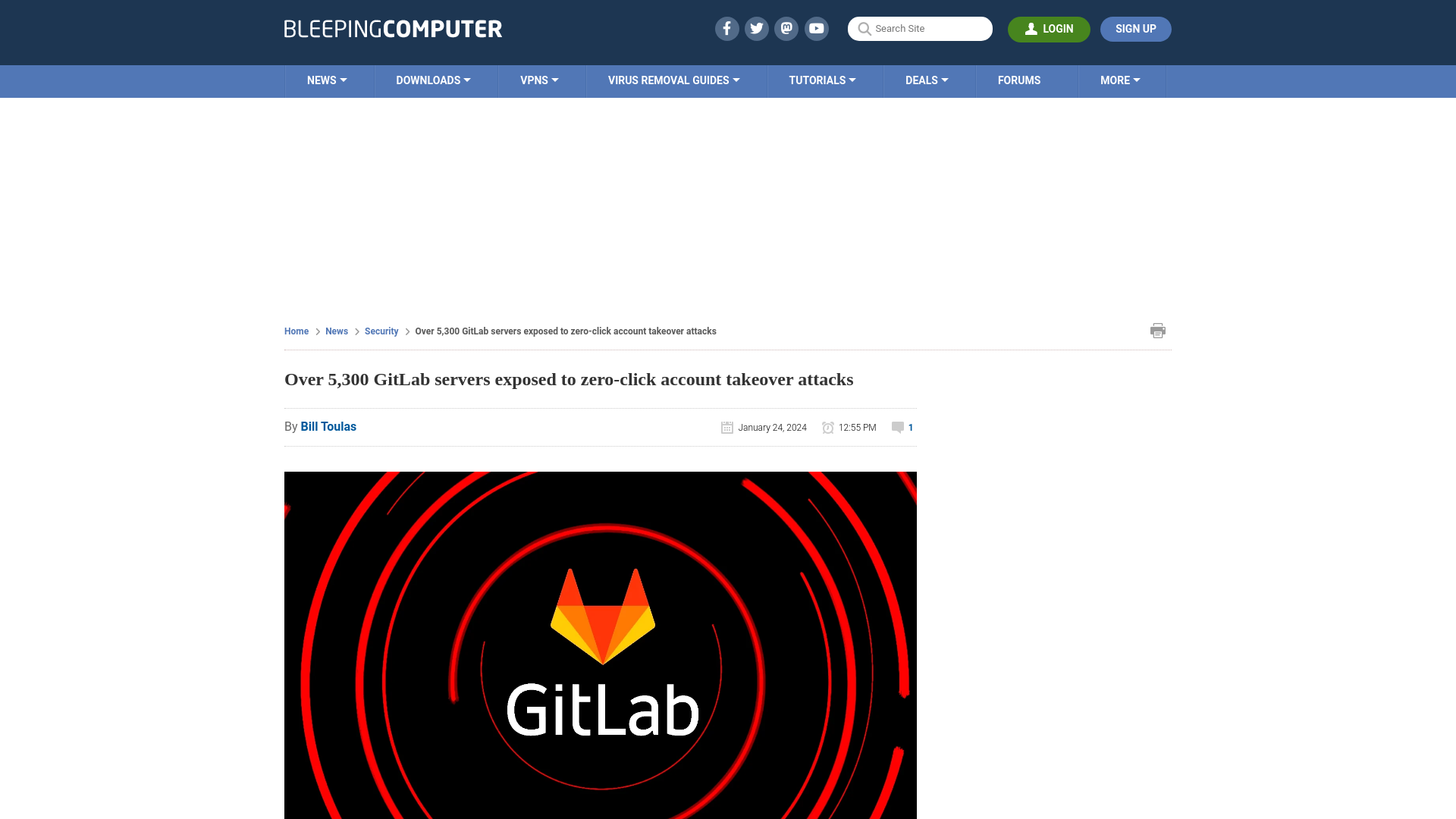 Over 5,300 GitLab servers exposed to zero-click account takeover attacks