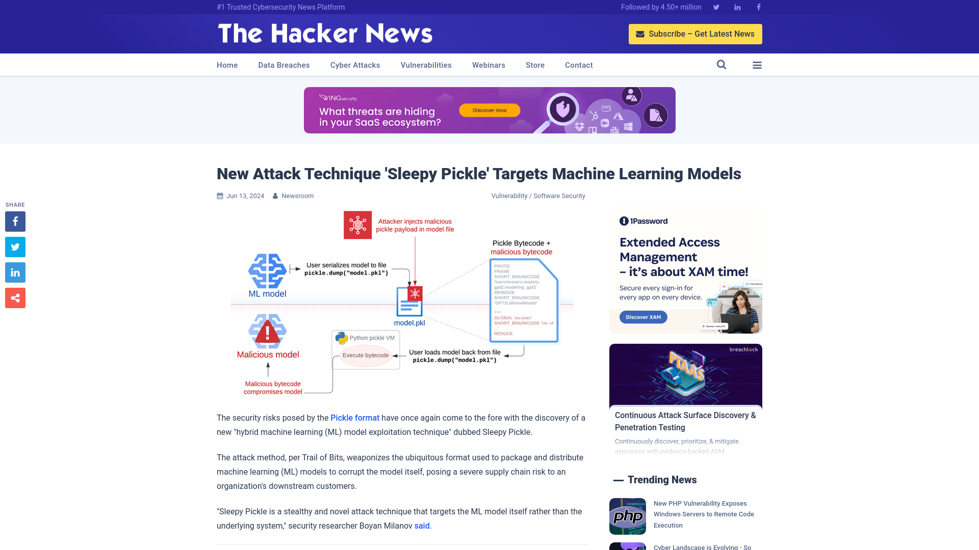 New Attack Technique 'Sleepy Pickle' Targets Machine Learning Models