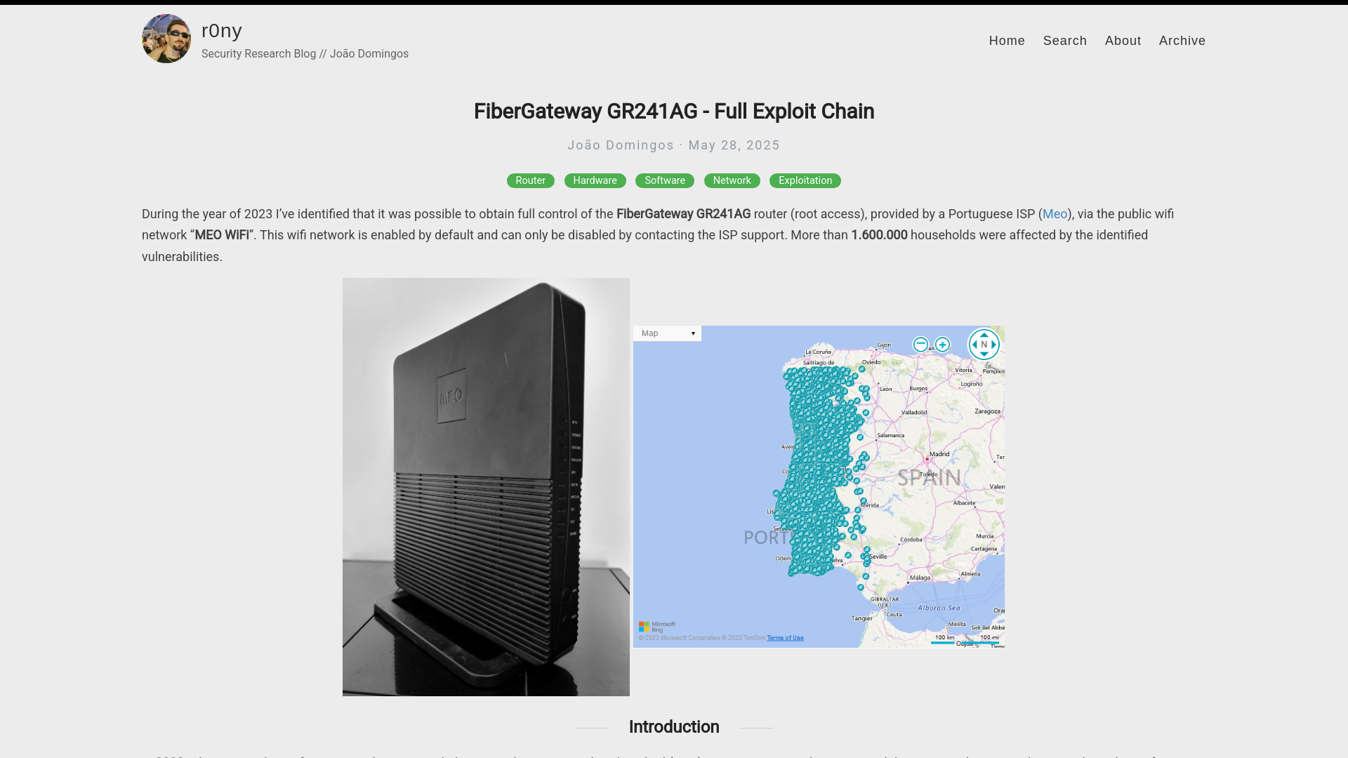FiberGateway GR241AG - Full Exploit Chain - r0ny