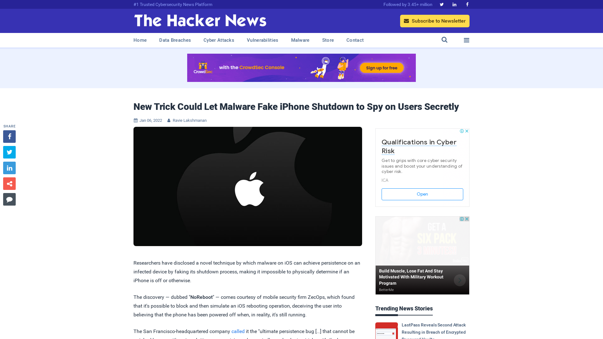 New Trick Could Let Malware Fake iPhone Shutdown to Spy on Users Secretly