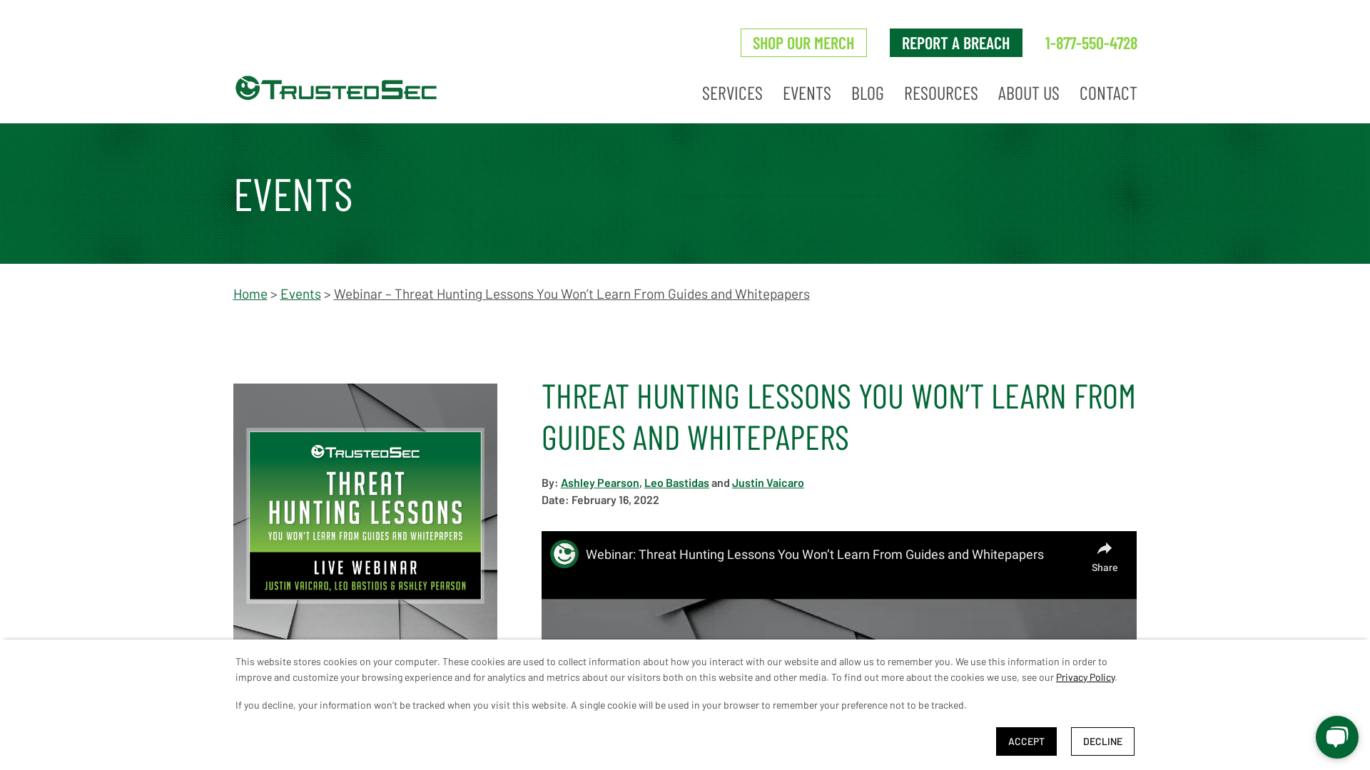 Webinar - Threat Hunting Lessons You Won’t Learn From Guides and Whitepapers - TrustedSec