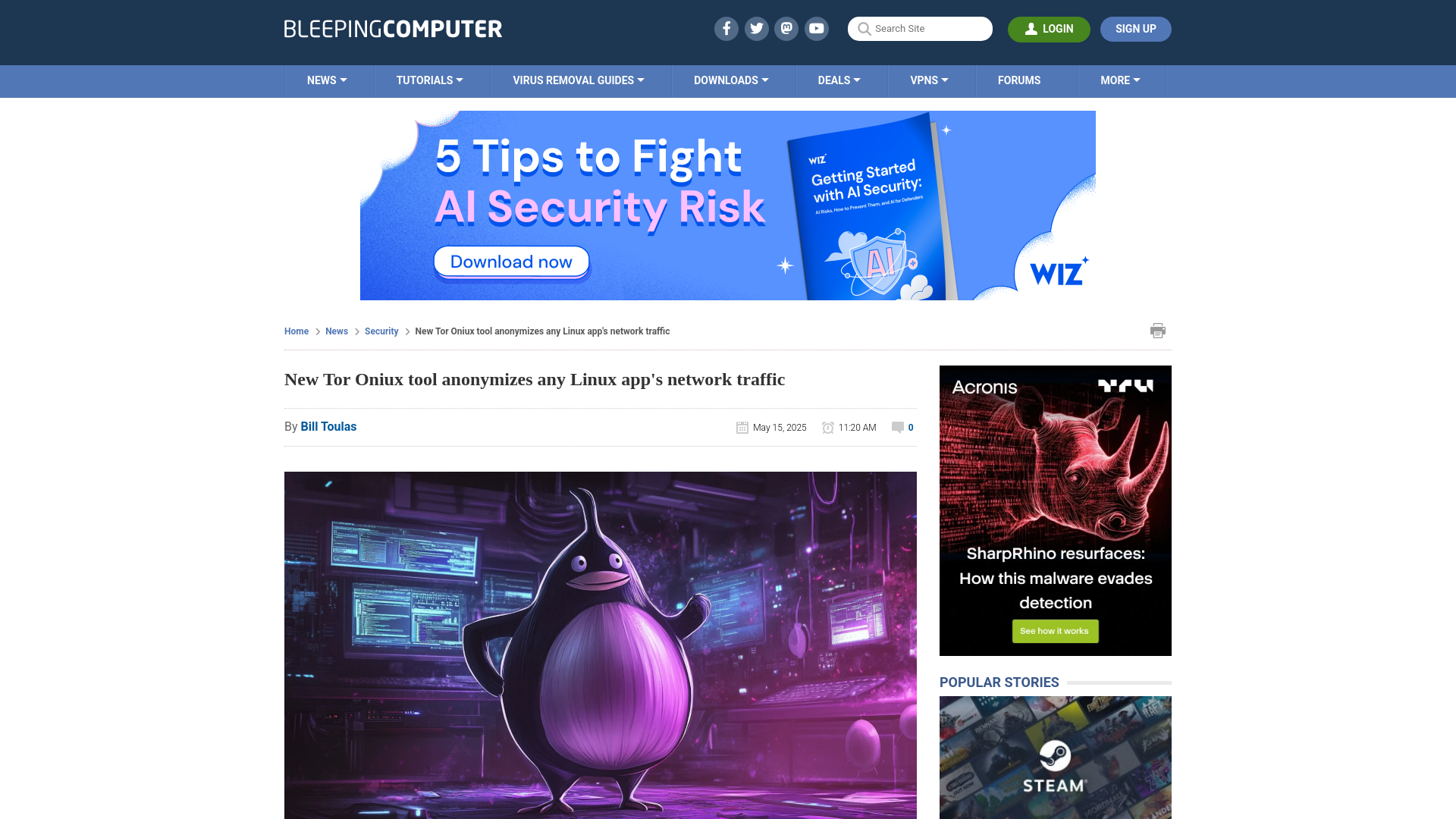 New Tor Oniux tool anonymizes any Linux app's network traffic
