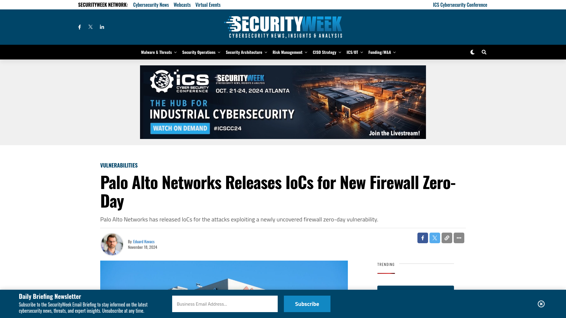 Palo Alto Networks Releases IoCs for New Firewall Zero-Day - SecurityWeek