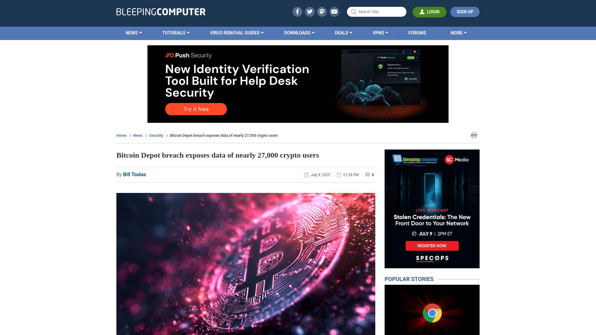 Bitcoin Depot breach exposes data of nearly 27,000 crypto users