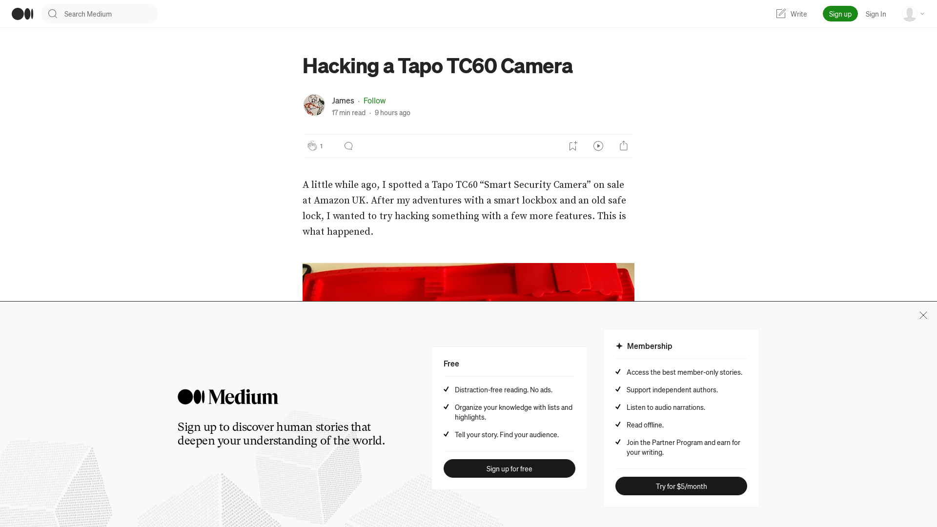 Hacking a Tapo TC60 Camera. A little while ago, I spotted a Tapo… | by James | Aug, 2023 | Medium