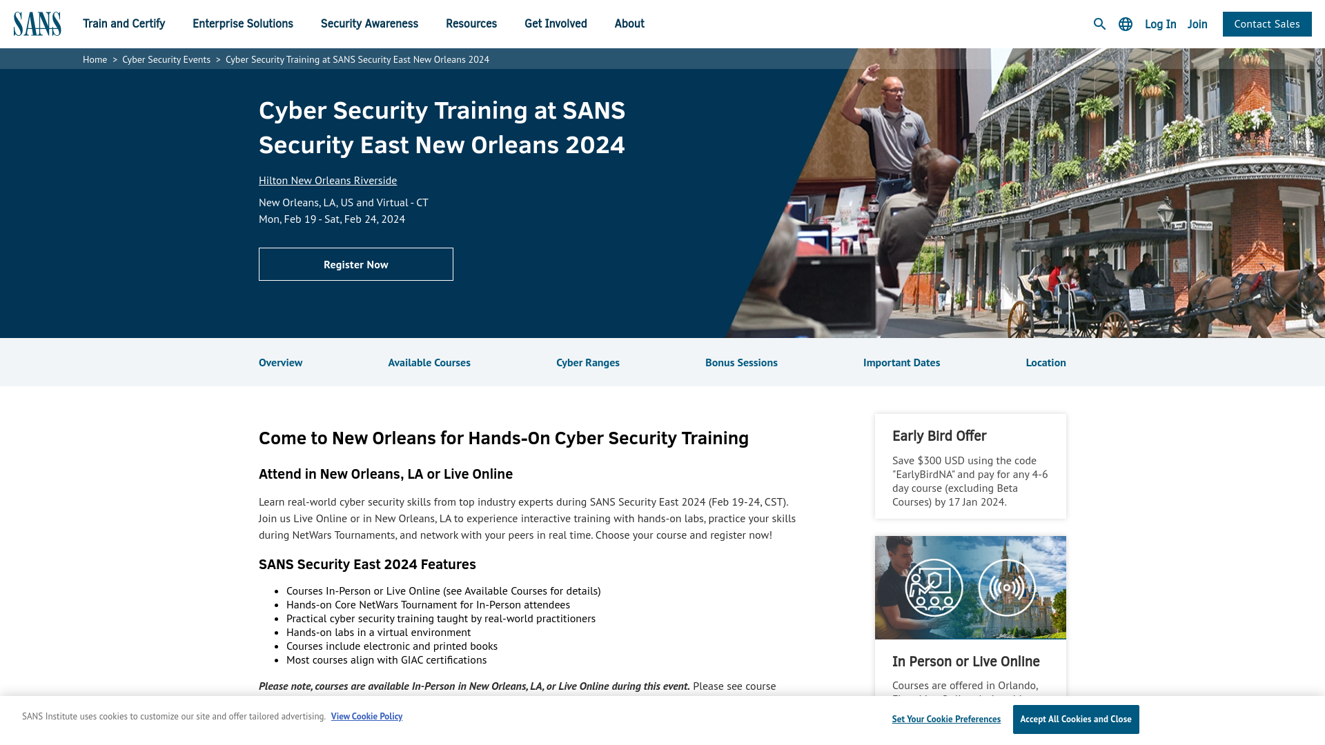 SANS Security East New Orleans 2024 | Cyber Security Training