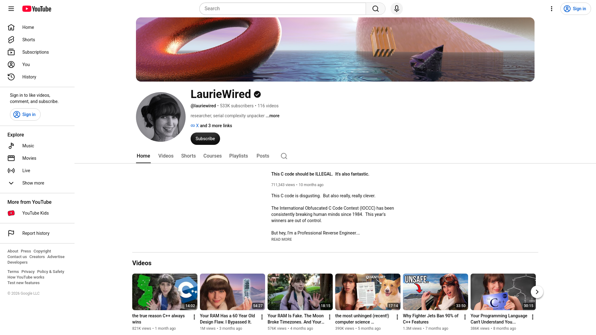 LaurieWired - YouTube