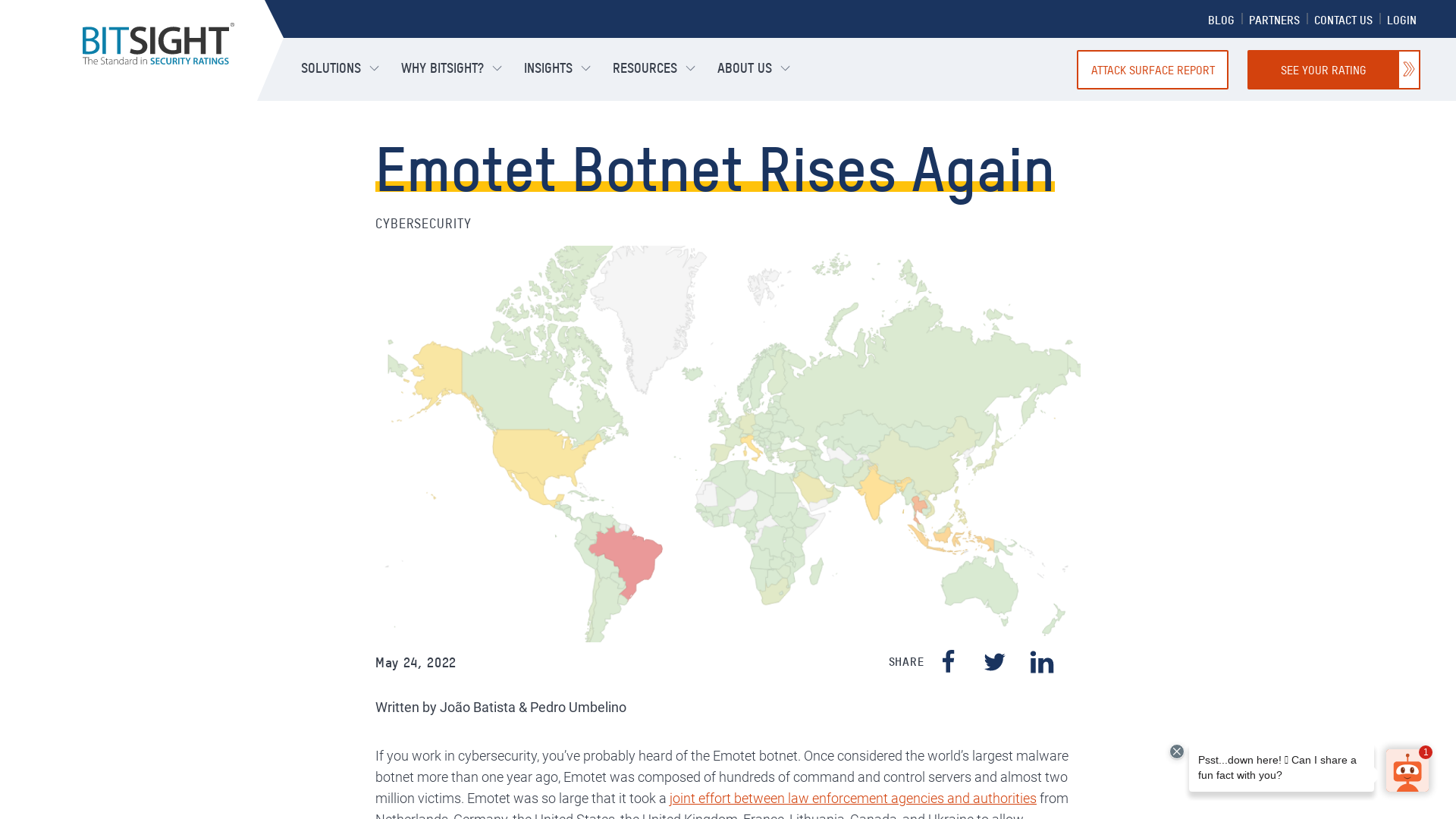 Emotet Botnet Rises Again | Bitsight