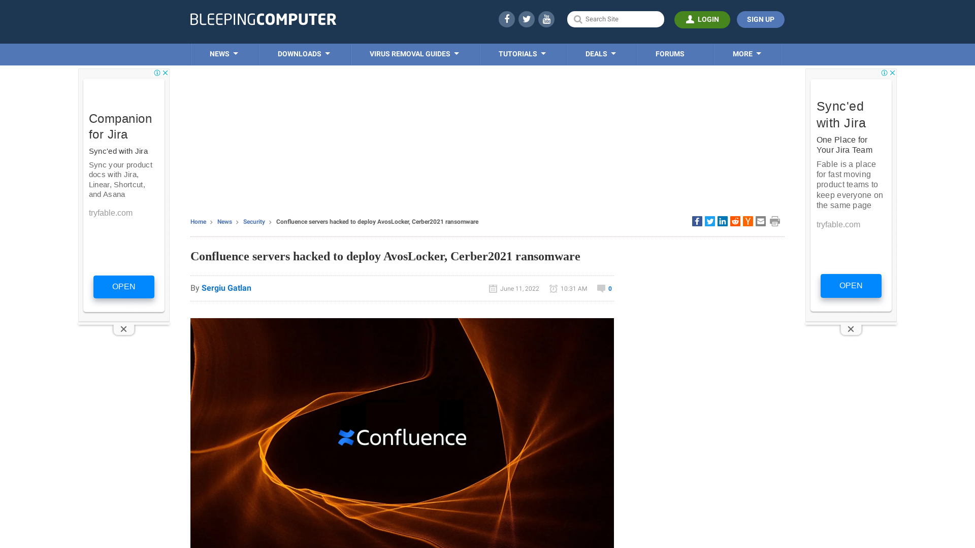 Confluence servers hacked to deploy AvosLocker, Cerber2021 ransomware
