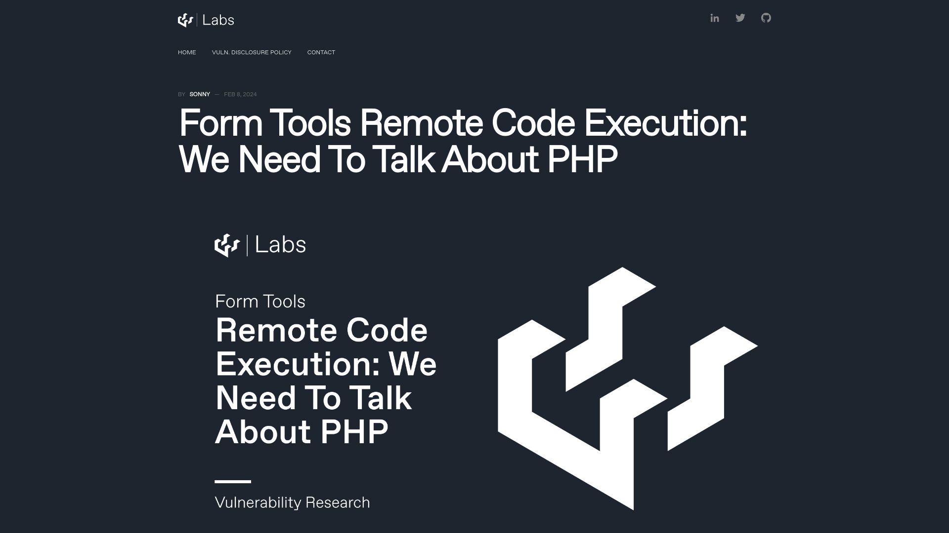 Form Tools Remote Code Execution: We Need To Talk About PHP