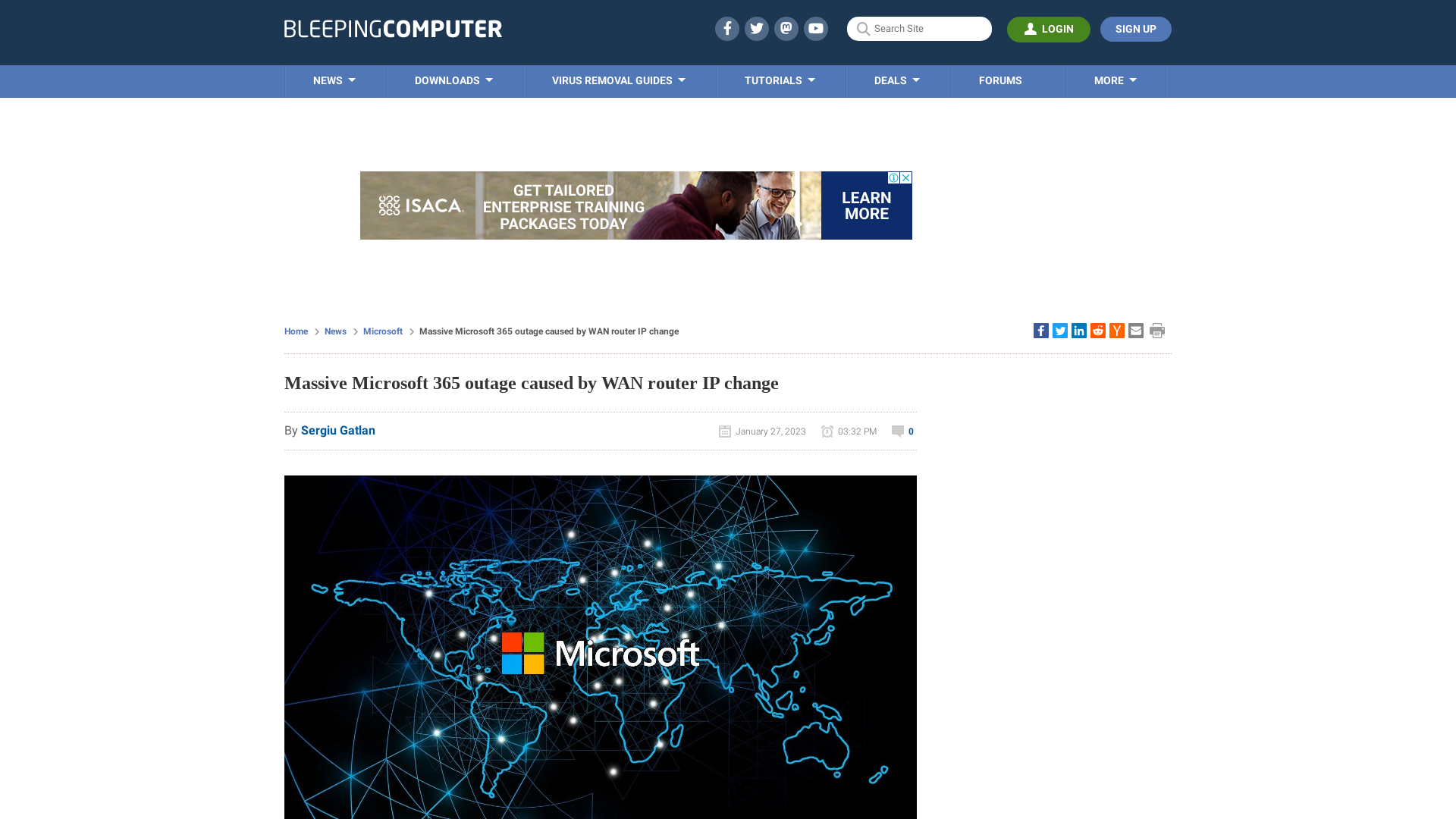 Massive Microsoft 365 outage caused by WAN router IP change