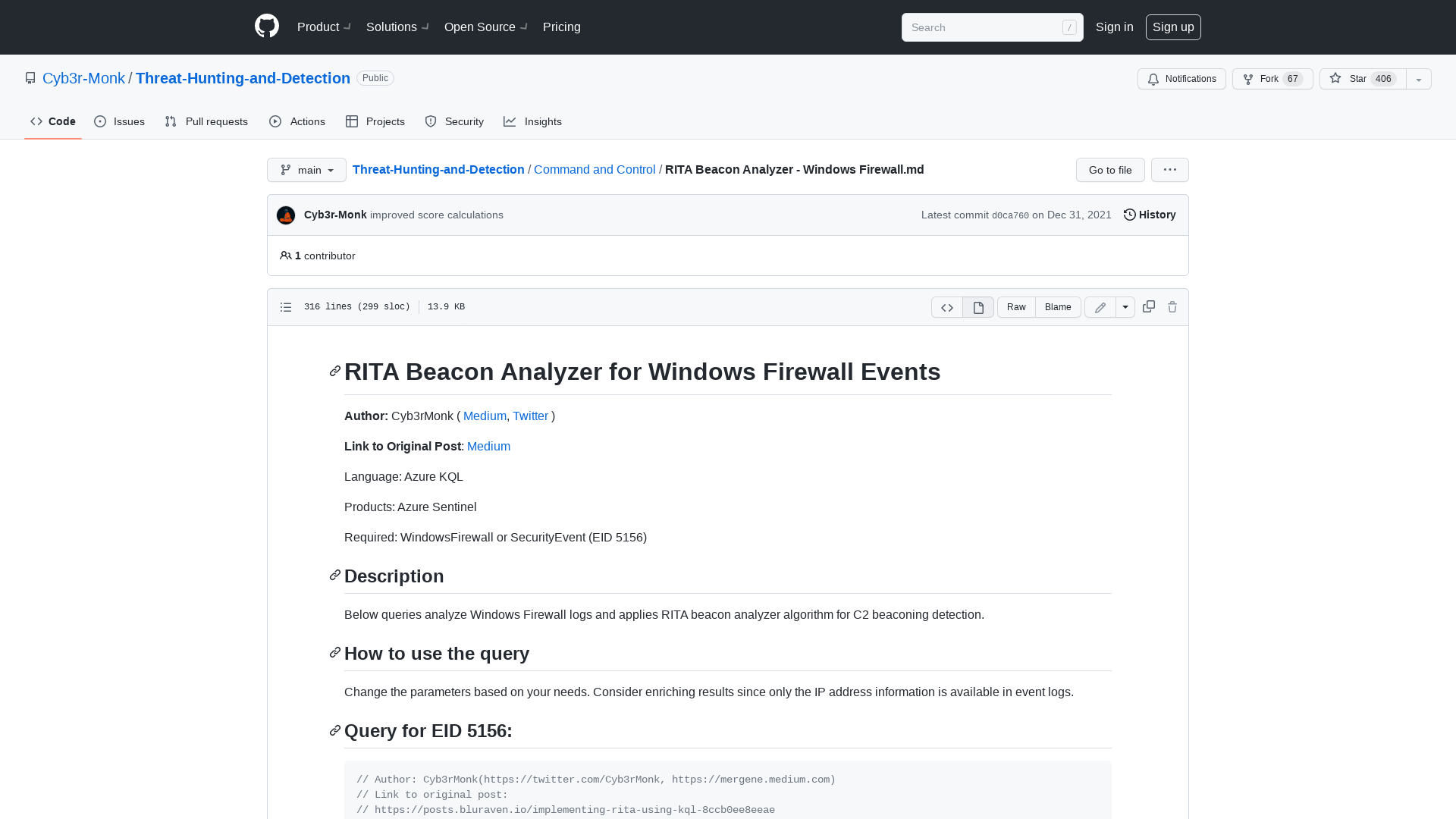 Threat-Hunting-and-Detection/RITA Beacon Analyzer - Windows Firewall.md at main · Cyb3r-Monk/Threat-Hunting-and-Detection · GitHub