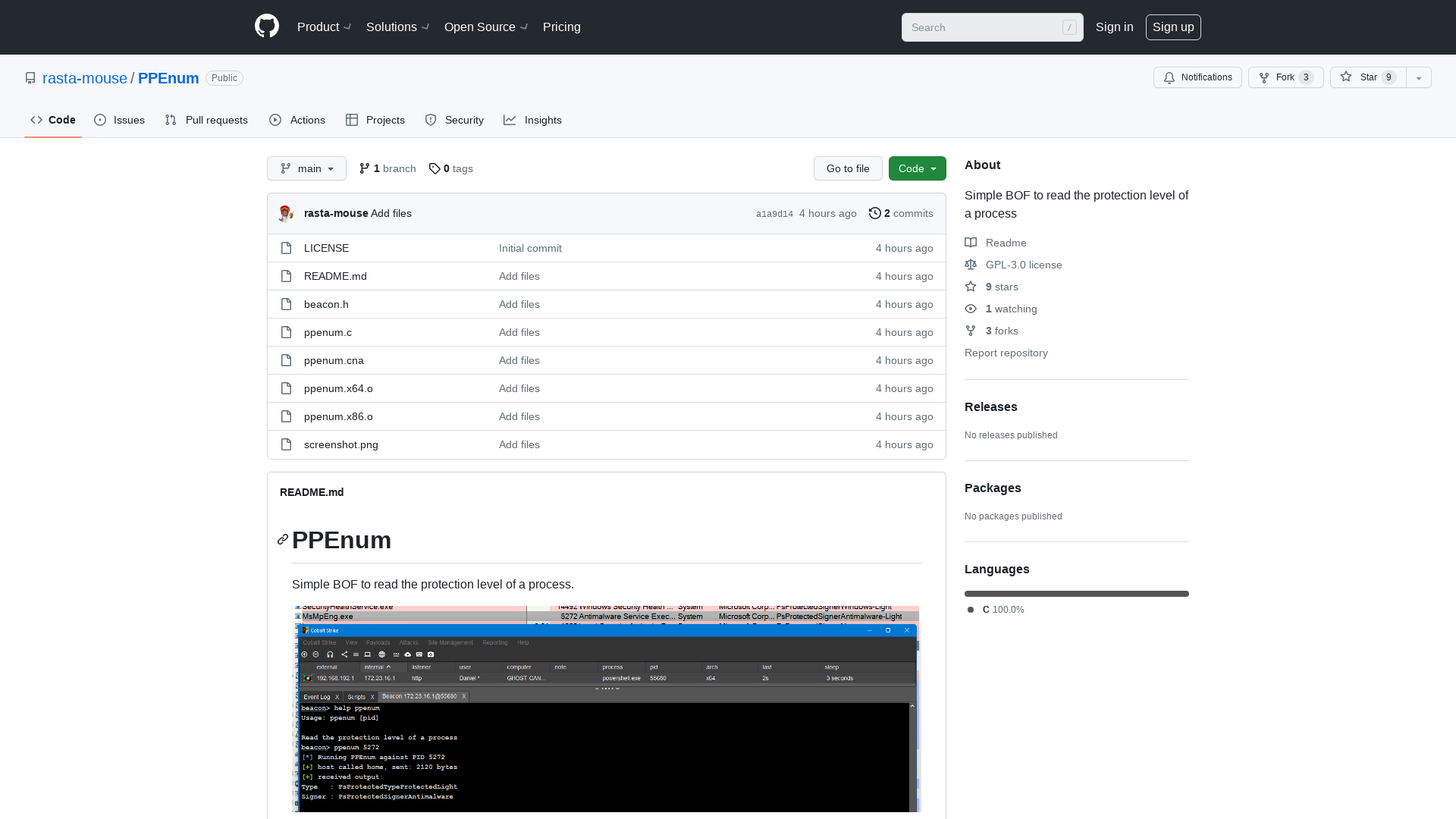 GitHub - rasta-mouse/PPEnum: Simple BOF to read the protection level of a process