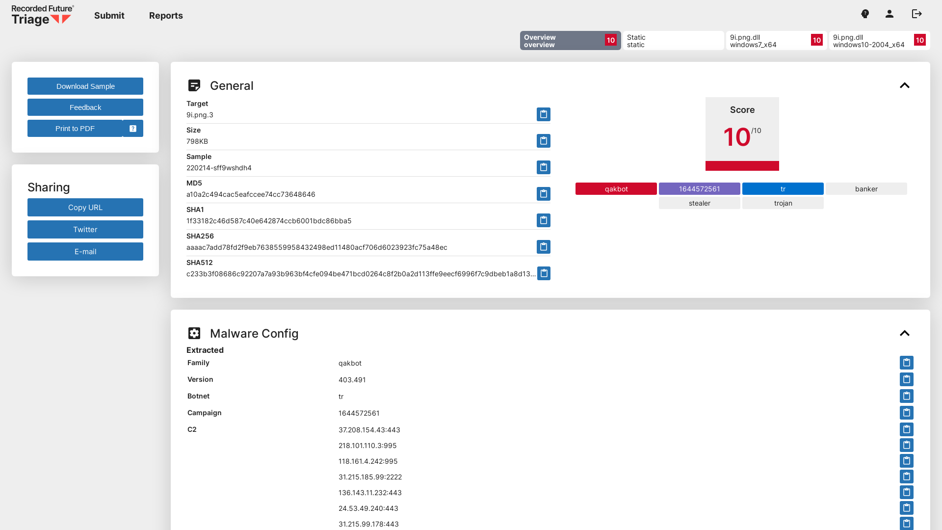 Triage | Malware sandboxing report by Hatching Triage