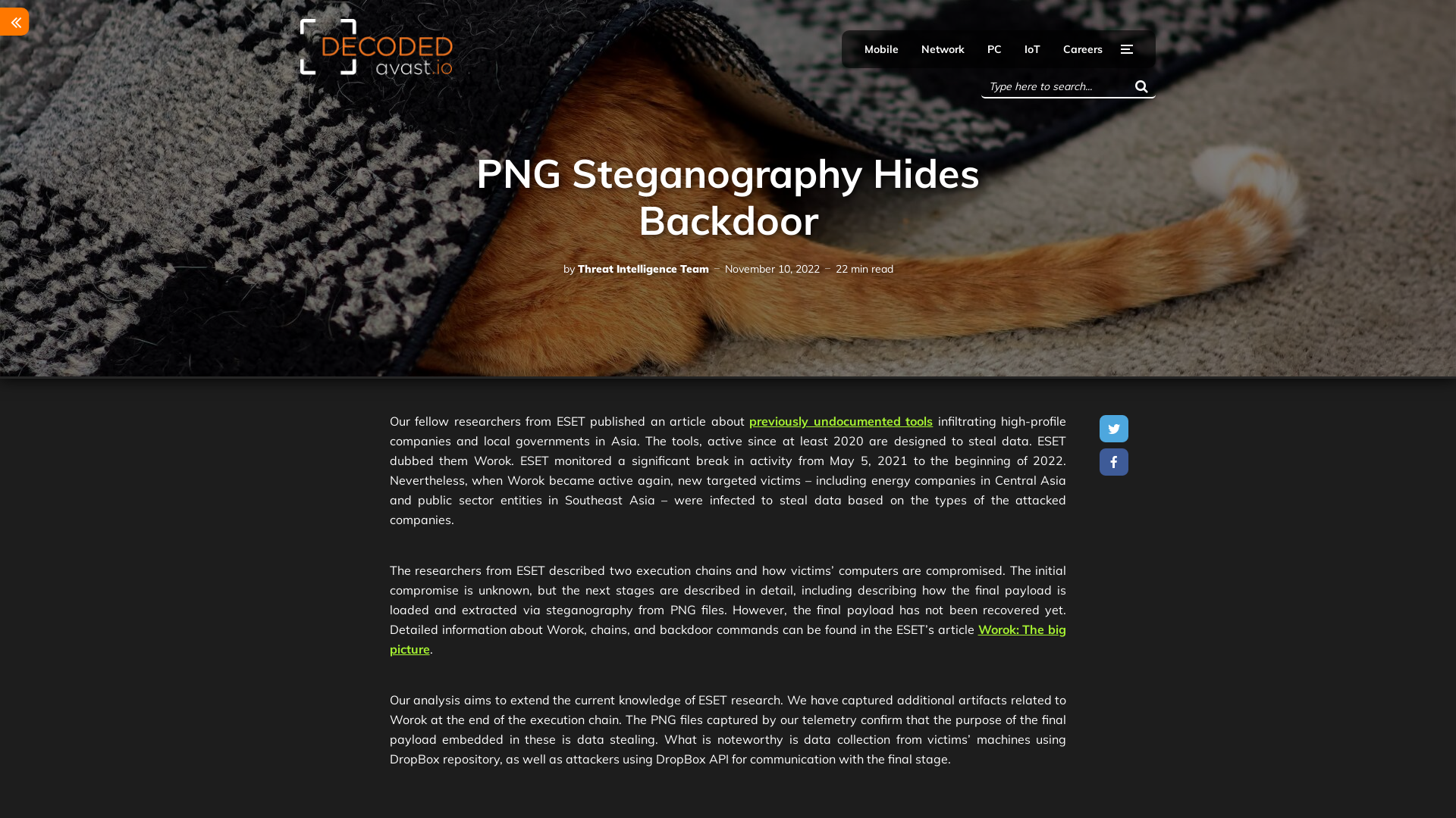 PNG Steganography Hides Backdoor - Avast Threat Labs