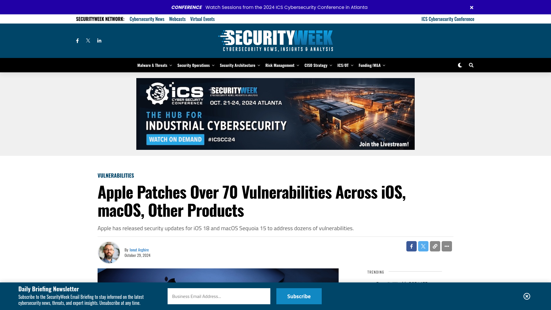 Apple Patches Over 70 Vulnerabilities Across iOS, macOS, Other Products - SecurityWeek