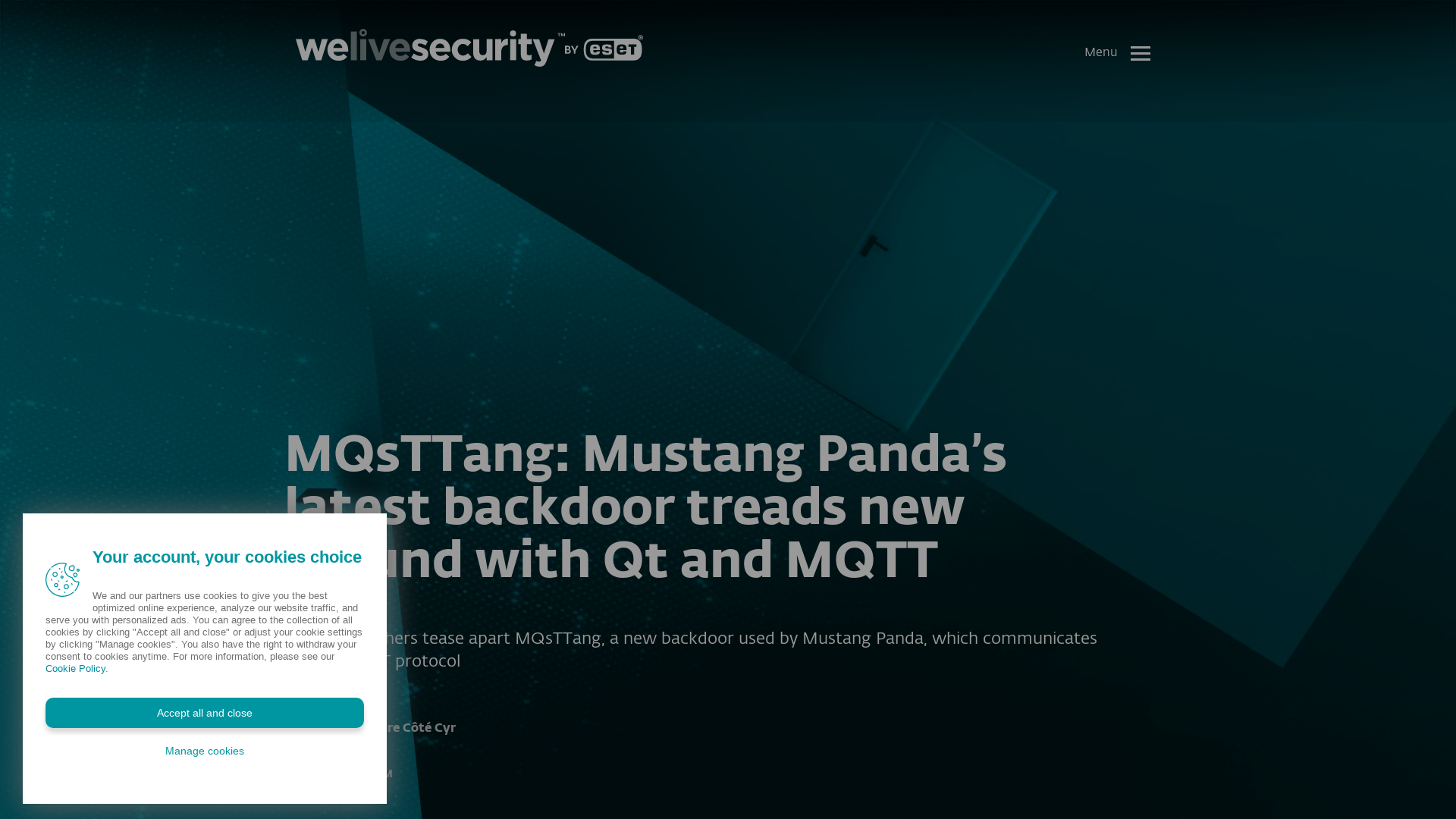 MQsTTang: Mustang Panda’s latest backdoor treads new ground with Qt and MQTT | WeLiveSecurity