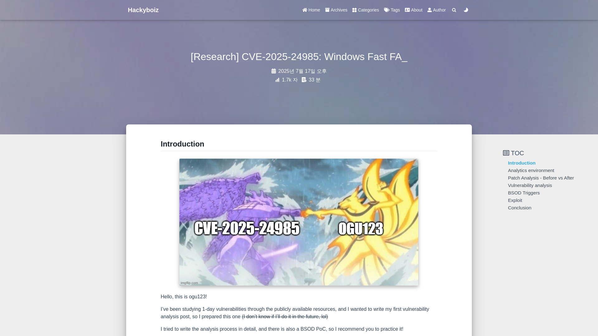 [Research] CVE-2025-24985: Windows Fast FAT Driver RCE Vulnerability (EN) - hackyboiz