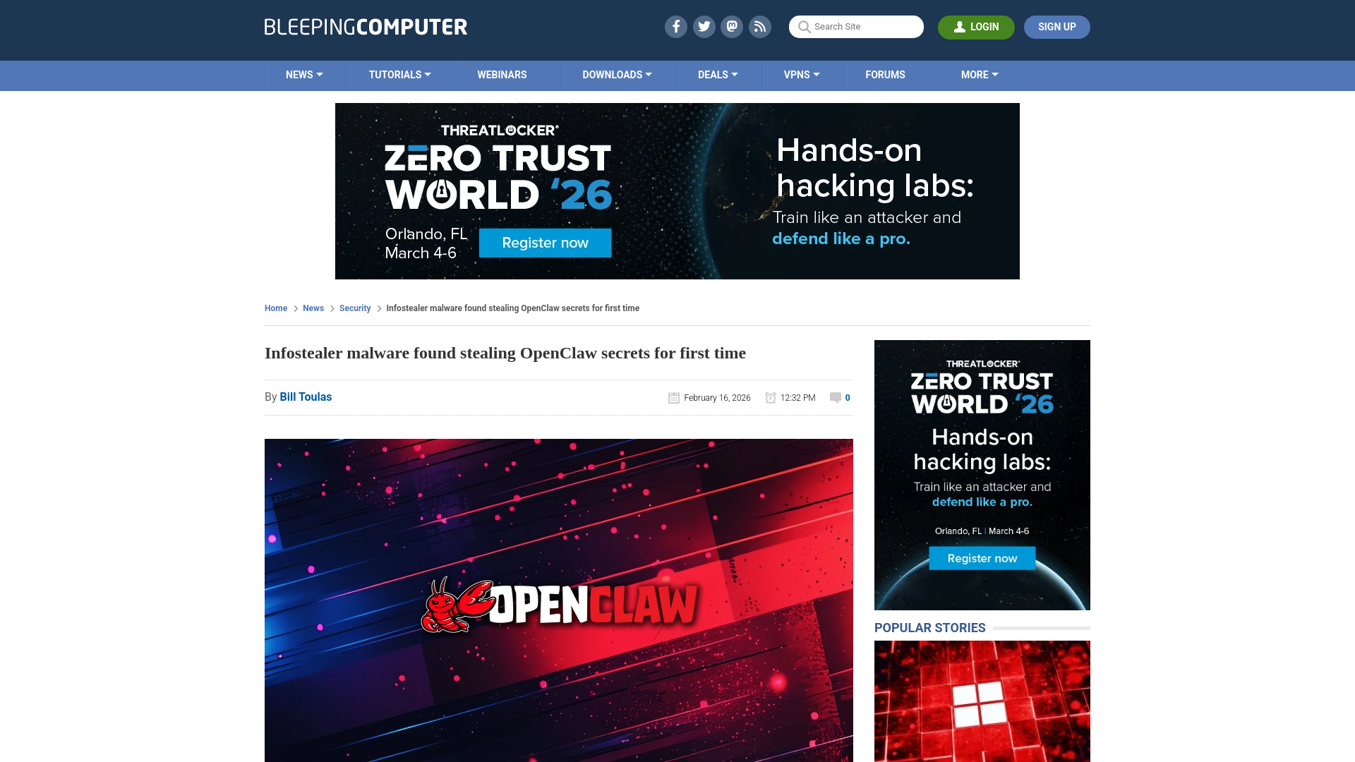 Infostealer malware found stealing OpenClaw secrets for first time