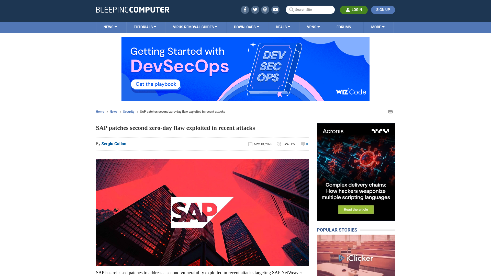 SAP patches second zero-day flaw exploited in recent attacks