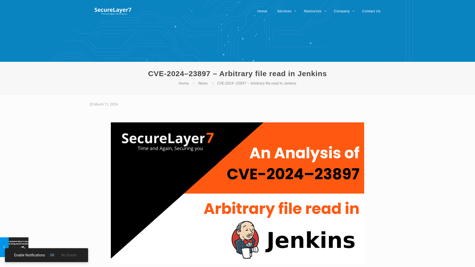 CVE-2024–23897 - Arbitrary file read in Jenkins