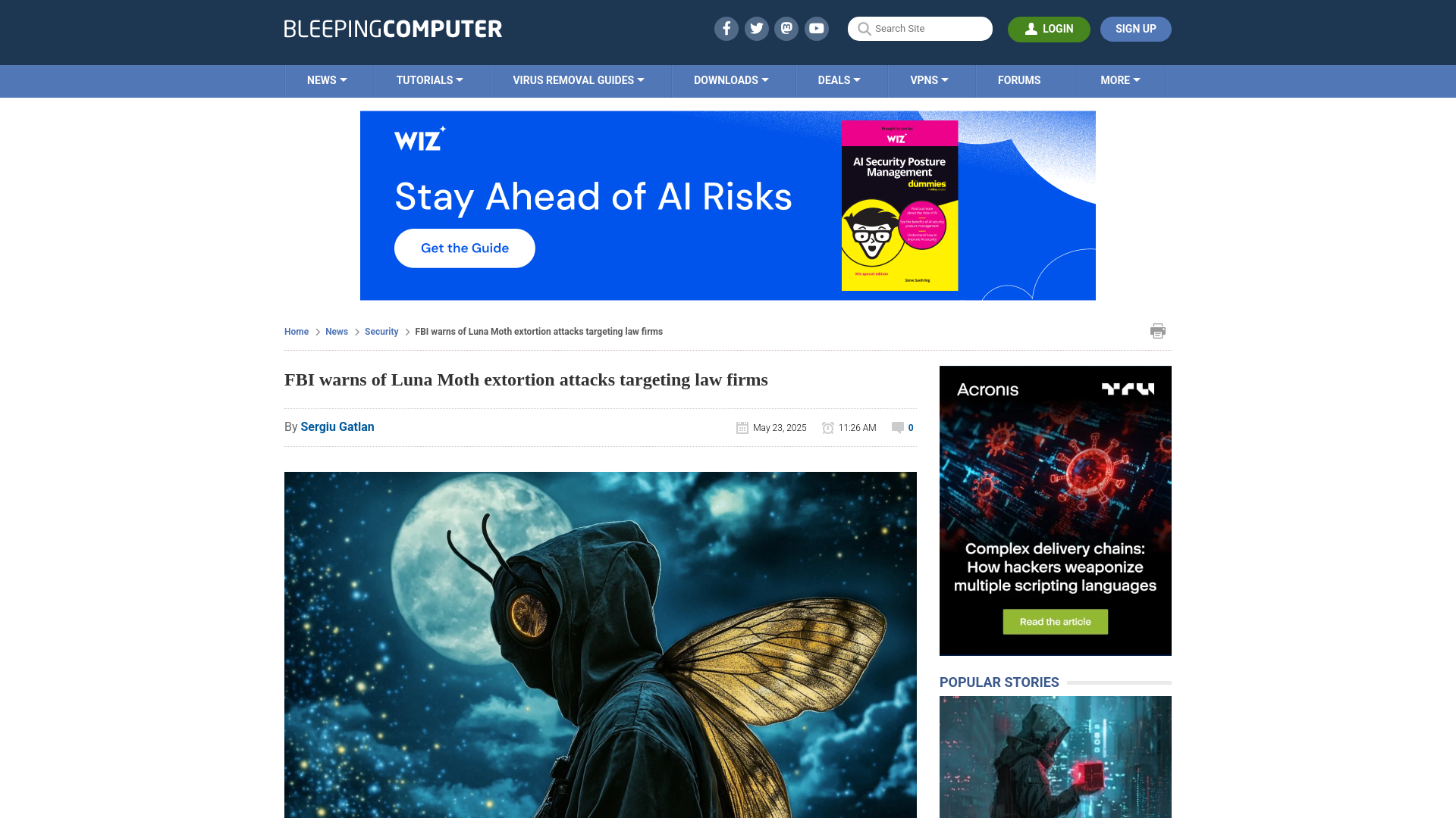 FBI warns of Luna Moth extortion attacks targeting law firms