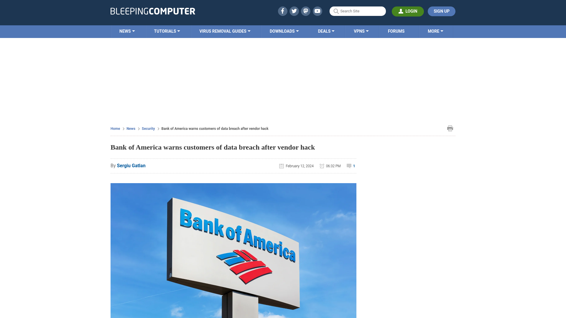 Bank of America warns customers of data breach after vendor hack