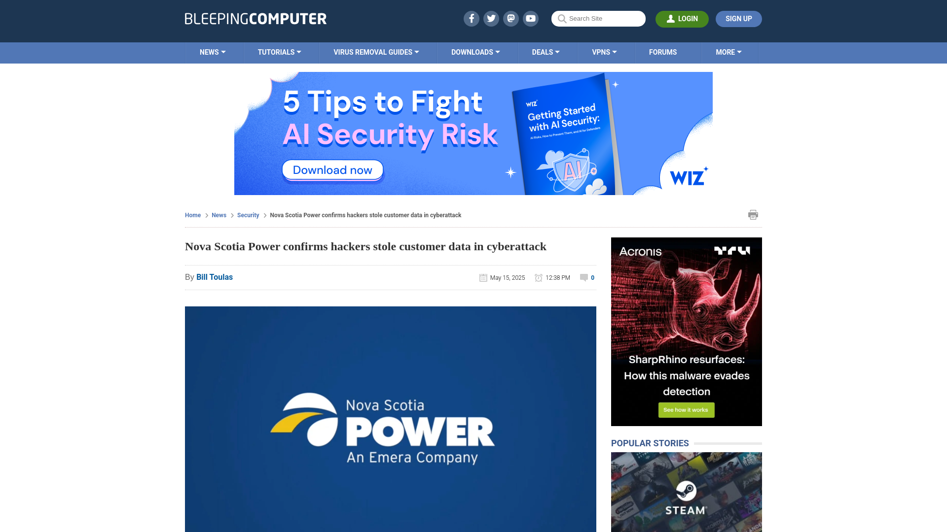Nova Scotia Power confirms hackers stole customer data in cyberattack
