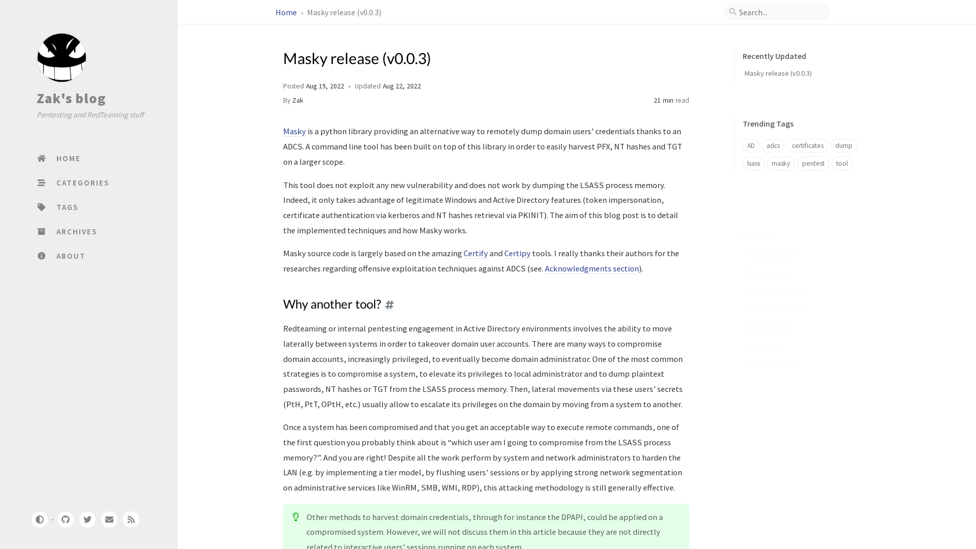 Masky release (v0.0.3) | Zak's blog