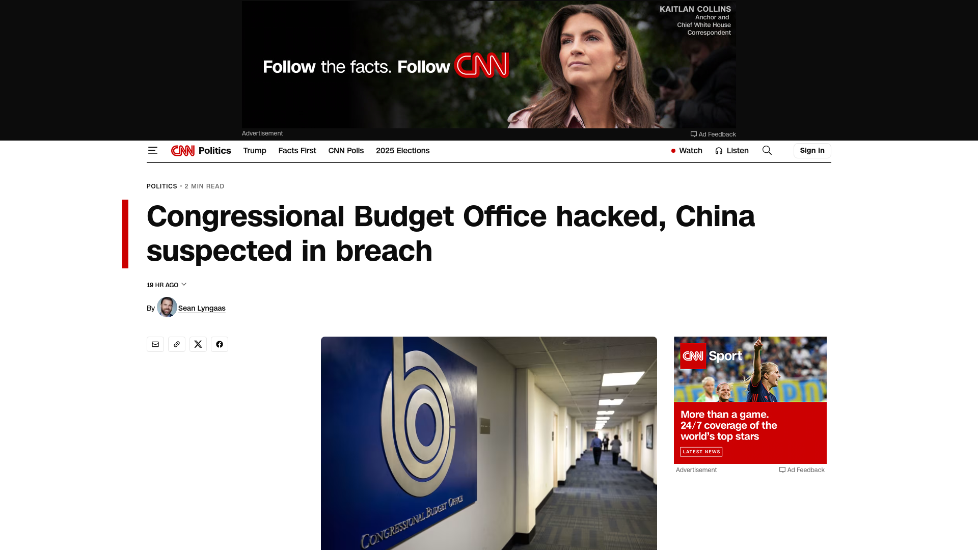 Congressional Budget Office hacked, China suspected in breach | CNN Politics