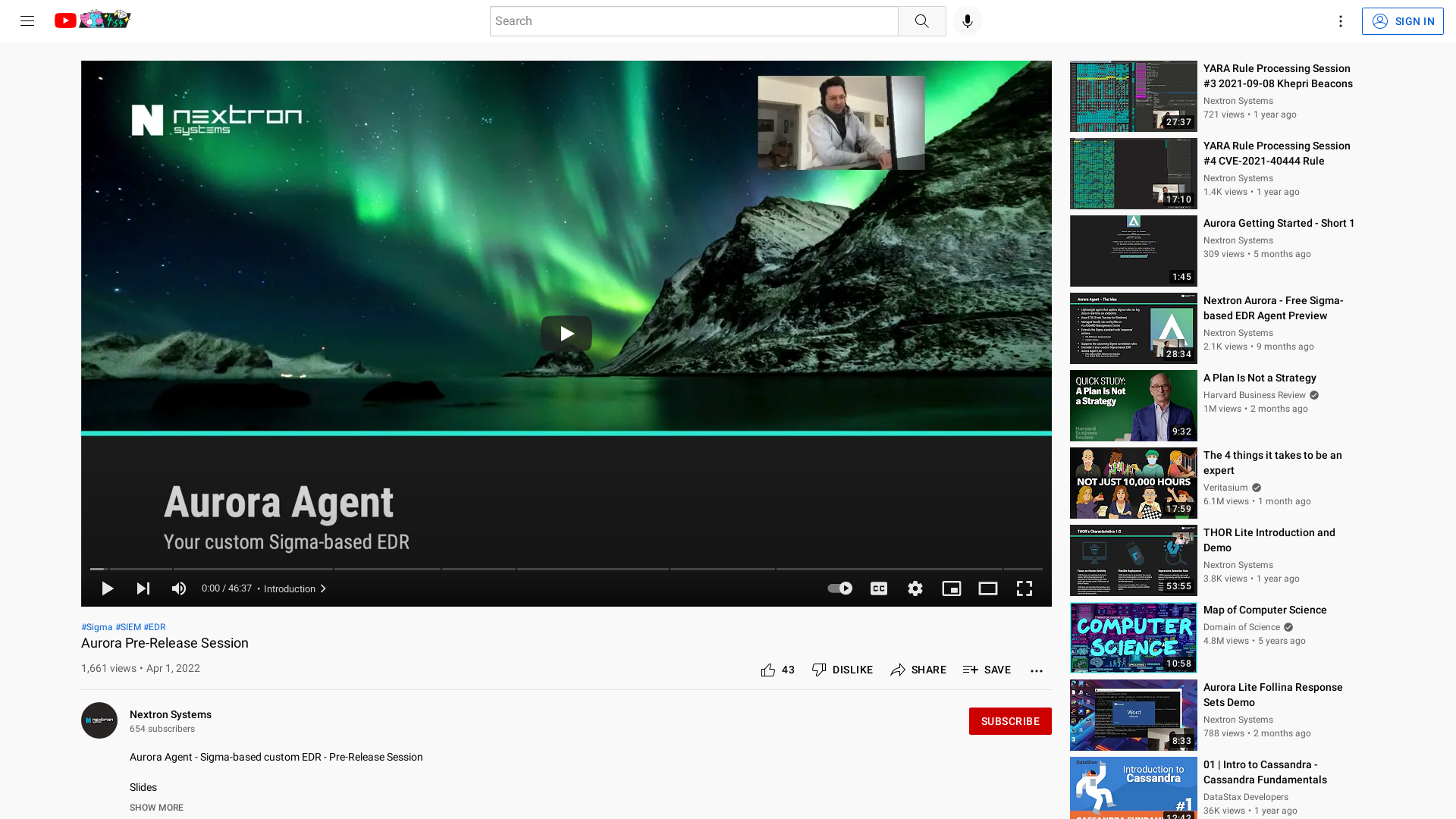 Aurora Pre-Release Session - YouTube