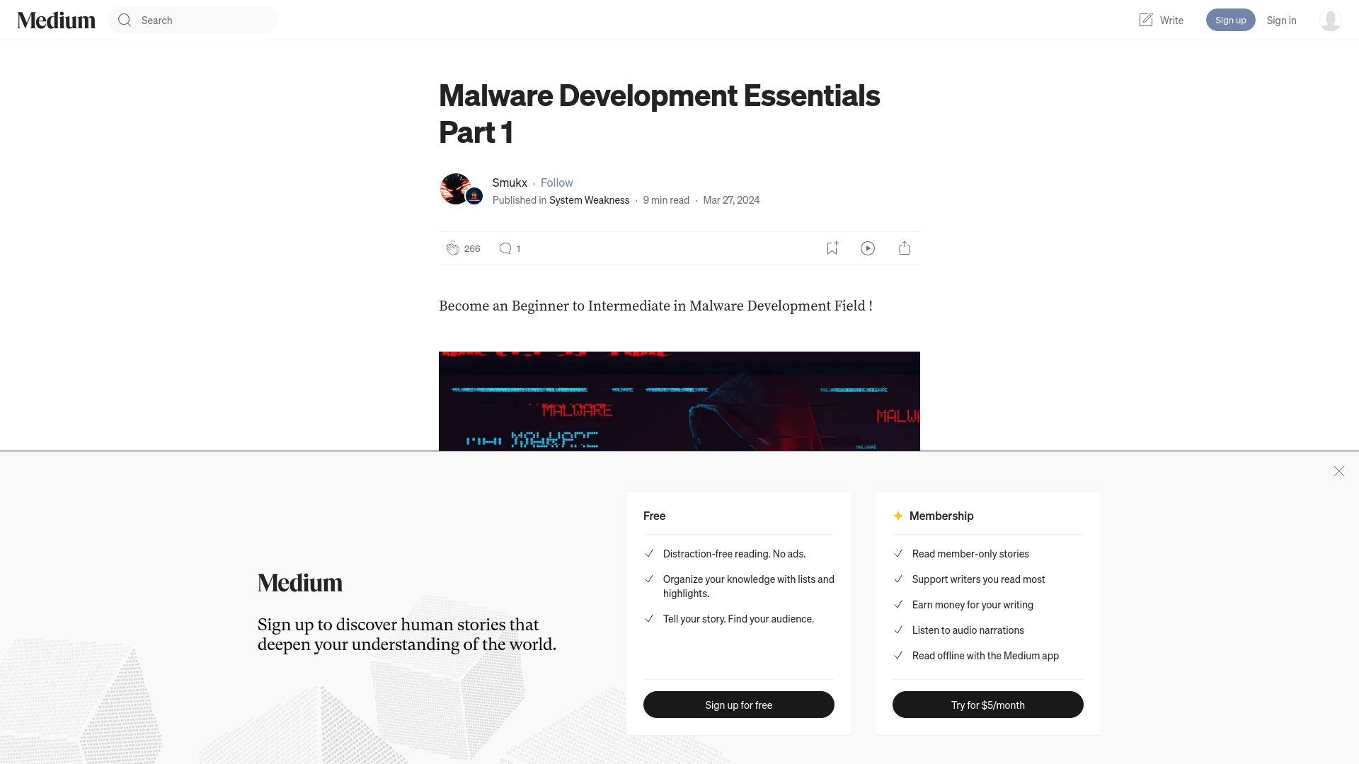 Malware Development Essentials Part 1 | by Smukx | System Weakness